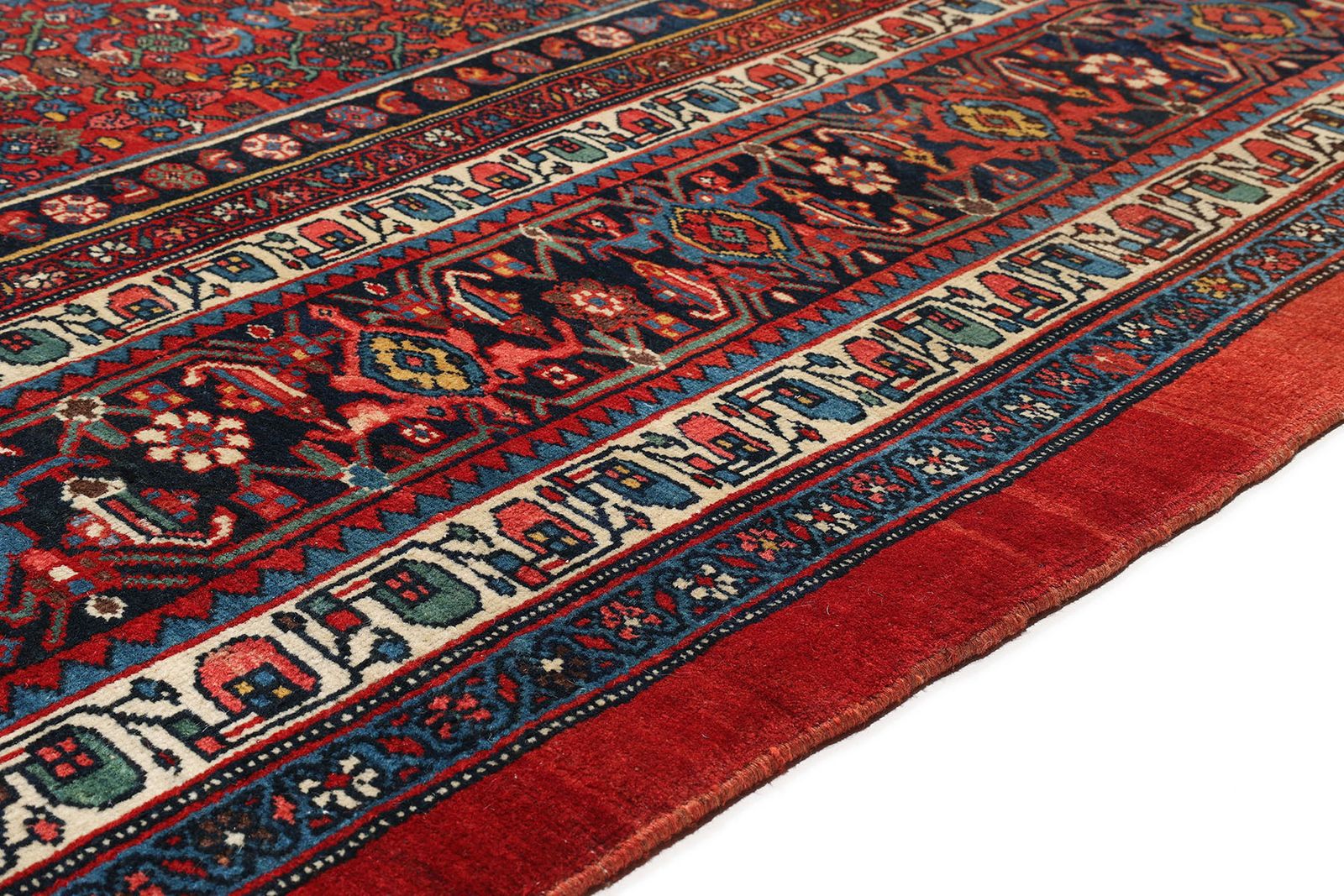 Antique Bijar Rug, 1890, 467 × 335 Cm, Deep Red And Navy photo vinterior