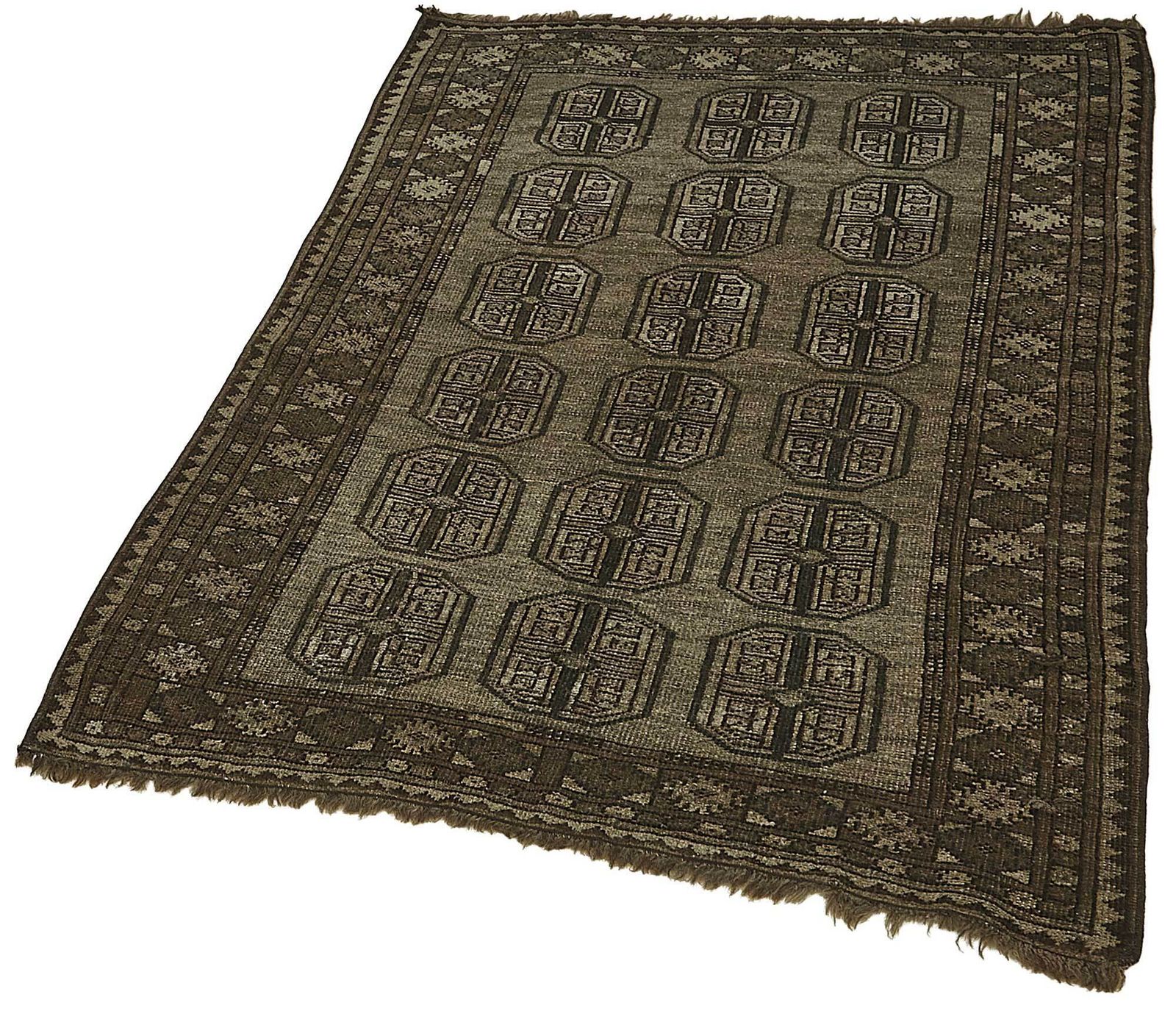 3x4 Beige Antique Afghan Ensari Rug   50121 photo for sale