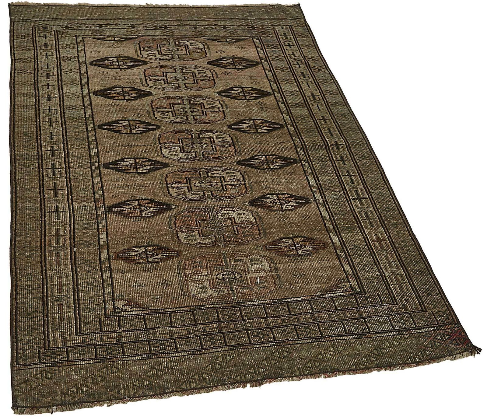 3x4 Beige Antique Ensari Turkmen Rug   50122 photo furniture