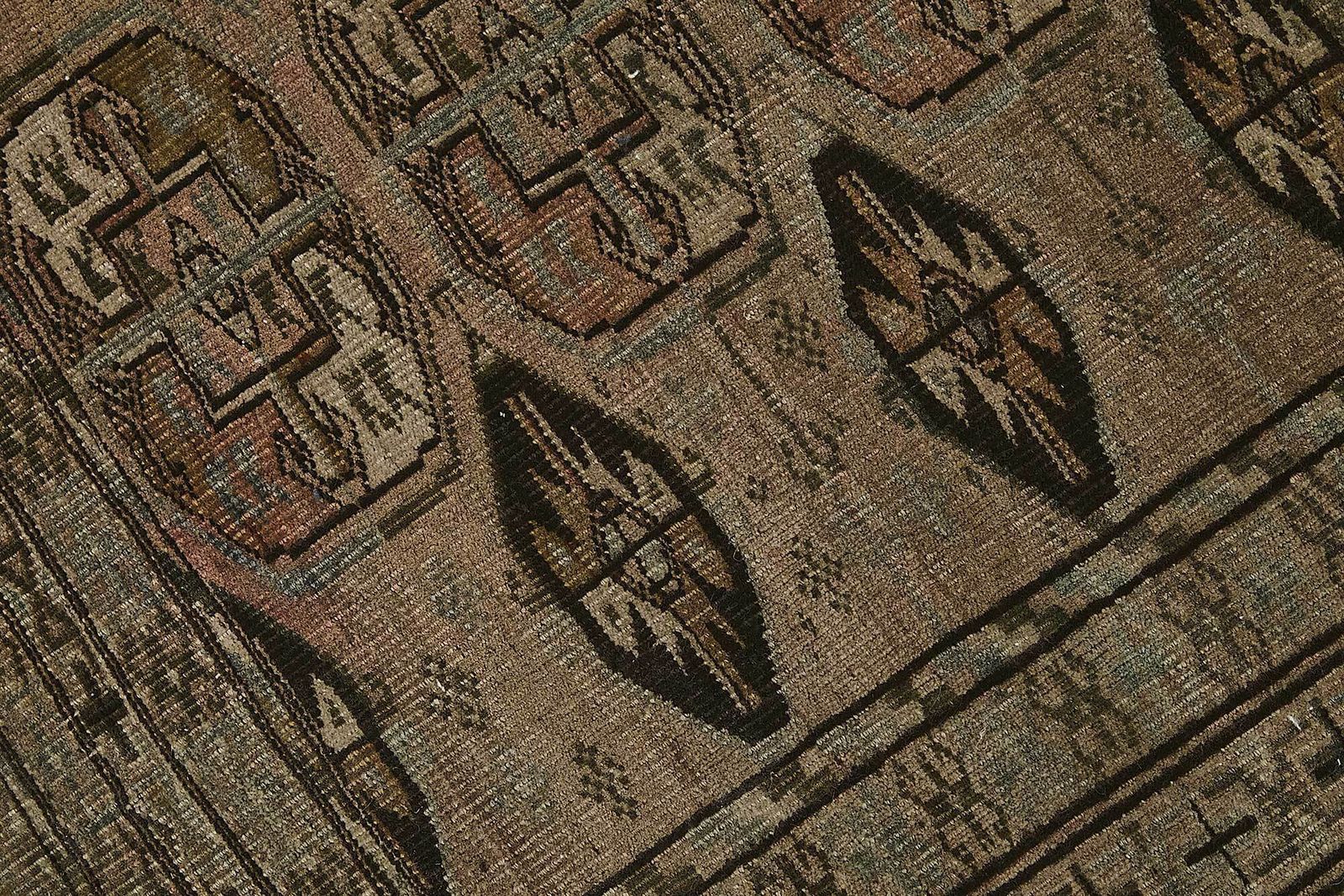 photo furniture 3x4 Beige Antique Ensari Turkmen Rug   50122