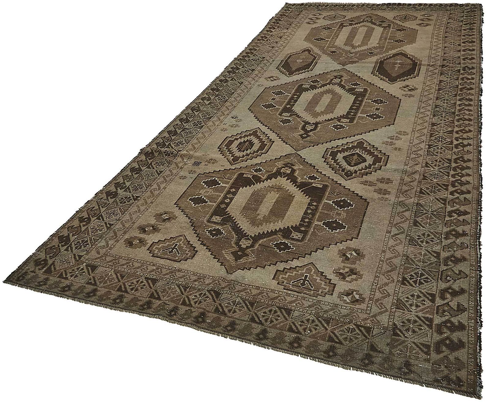 5x13 Beige Antique Ensari Turkmen Rug   50133 photo for sale