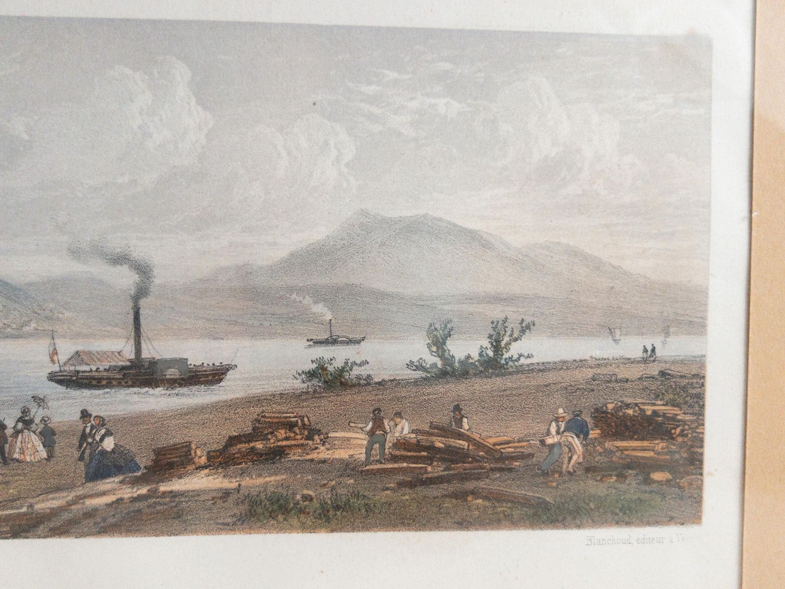 357.0 Rare Swiss Lithographs: Lucerne By Jean Jacottet | 1960s Blanchoud Edition | Framed Vintage Art, Pair photo