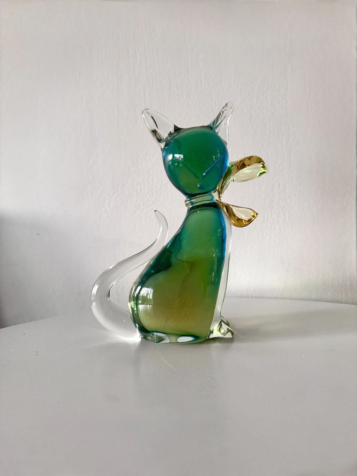 50s Alfredo Barbini Murano Cat Green Ombre photo furniture