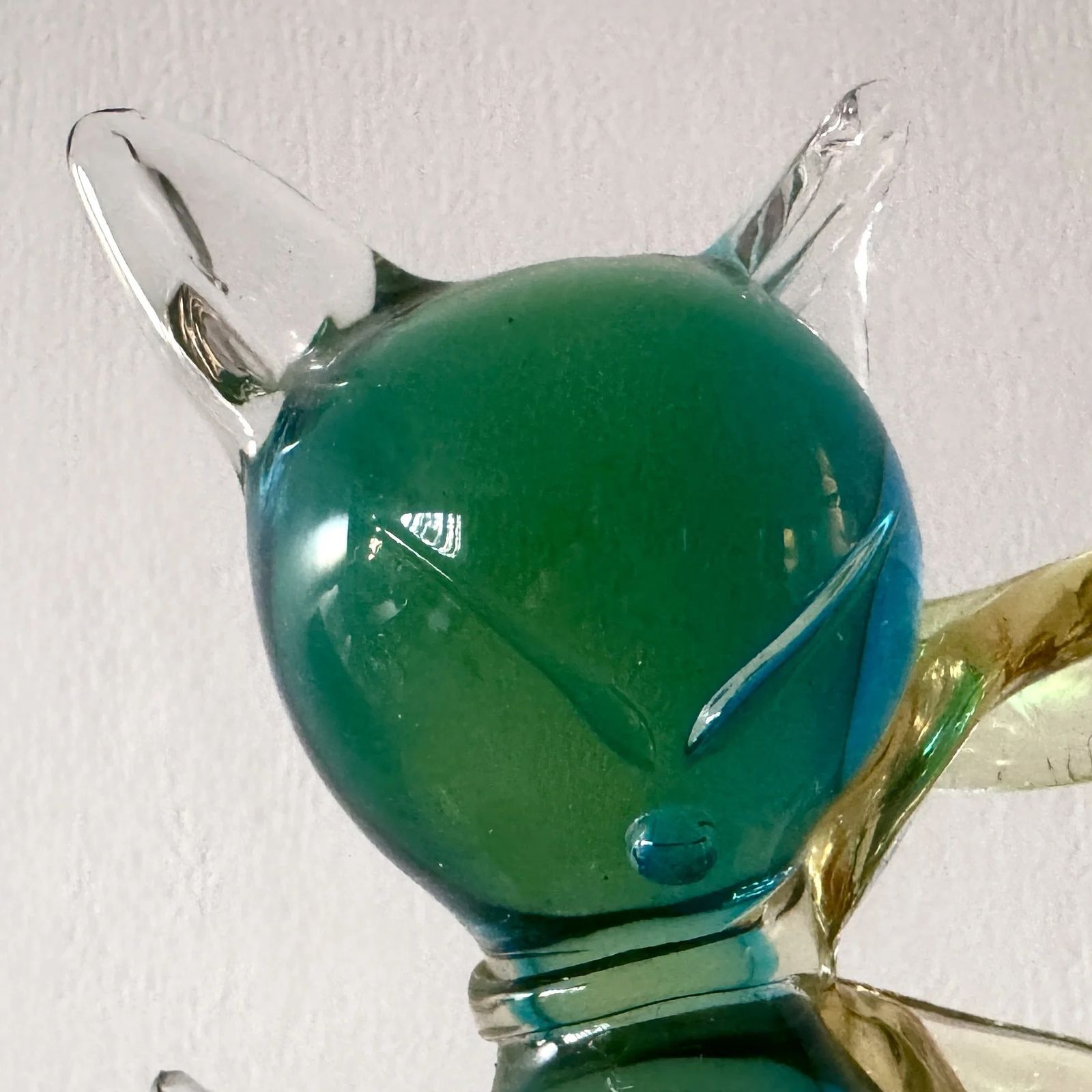 50s Alfredo Barbini Murano Cat Green Ombre photo 195.0