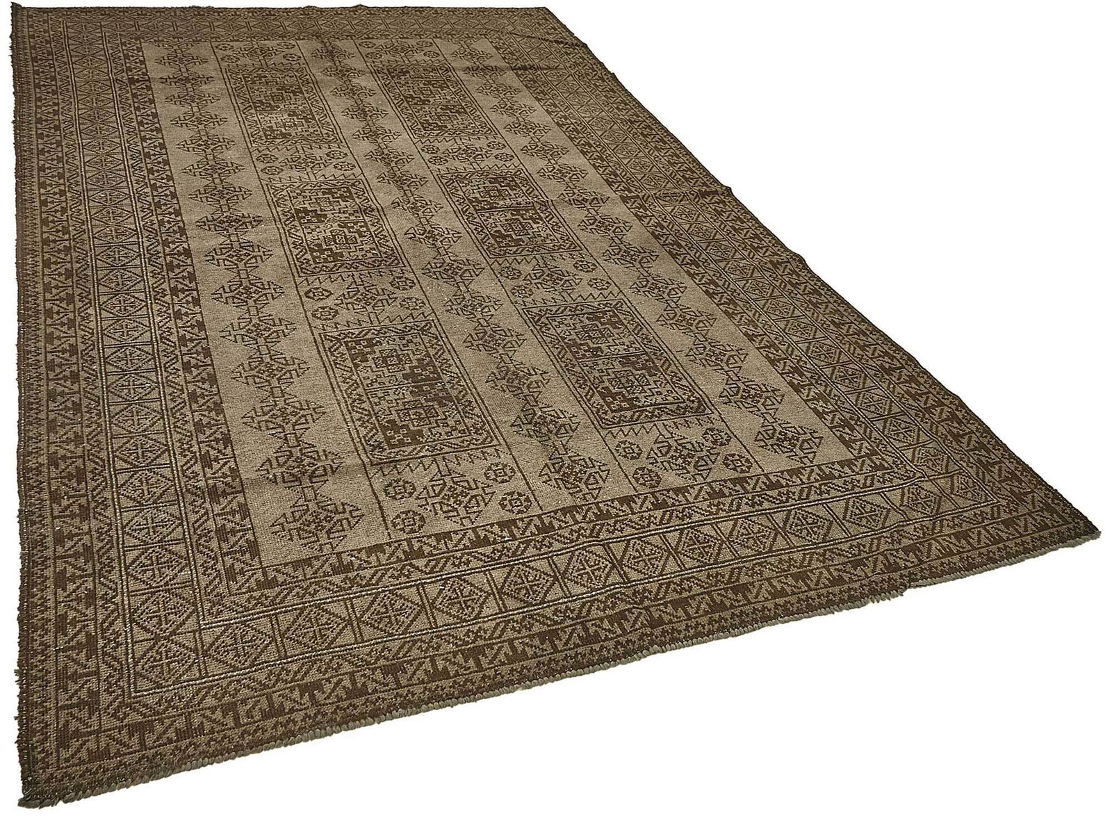 Tapis afghan Kunduz d'époque, beige, 6x10 - 50136 photo furniture