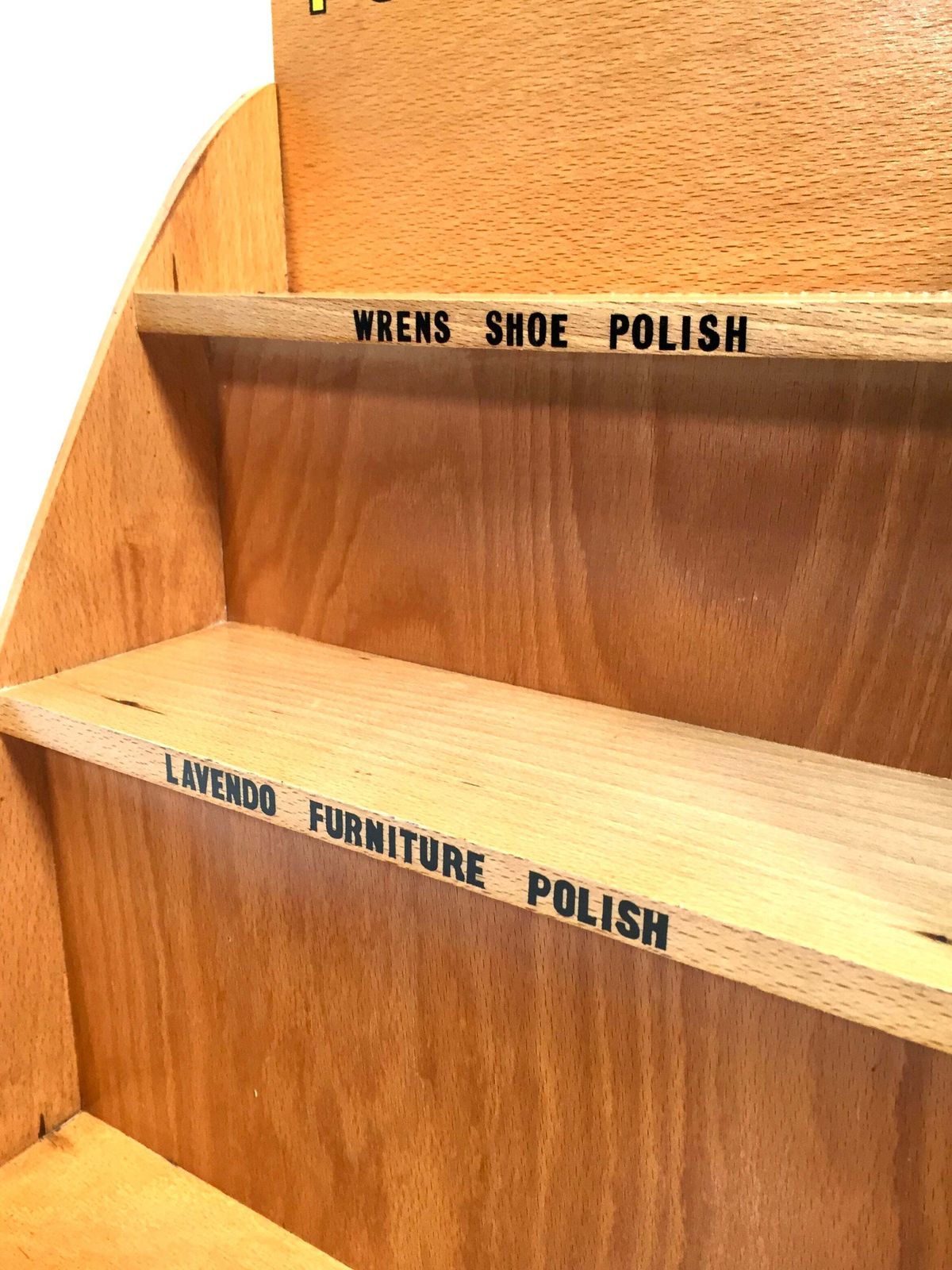 Vintage Advertising Tabletop Shop Display Stand For Meltonian Wren Shoe Polish photo vintage