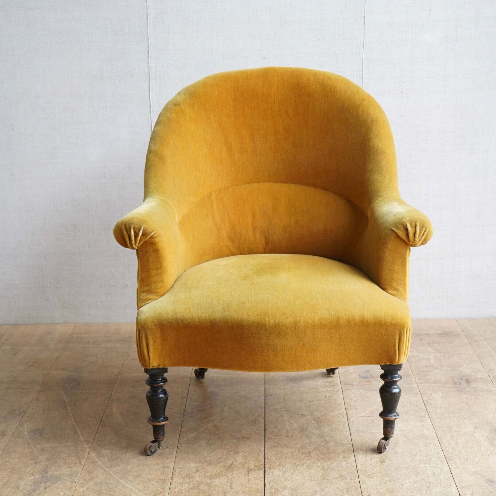 French Mustard Tub Chair photo for sale