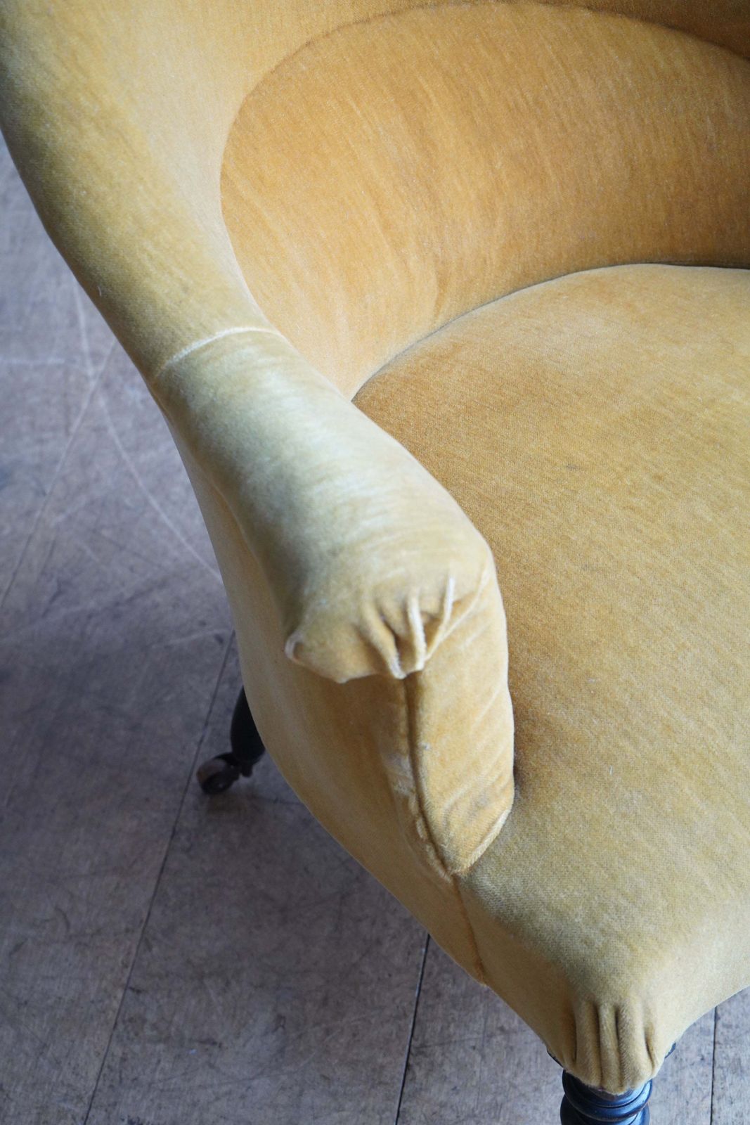 French Mustard Tub Chair photo vintage