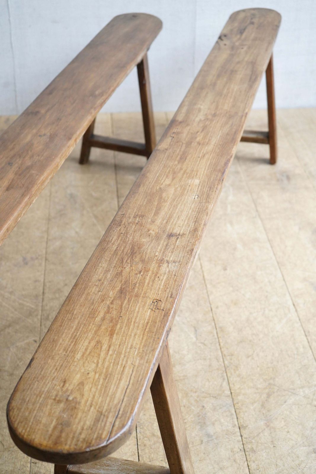 Pair Of French Fruitwood Benches photo furniture