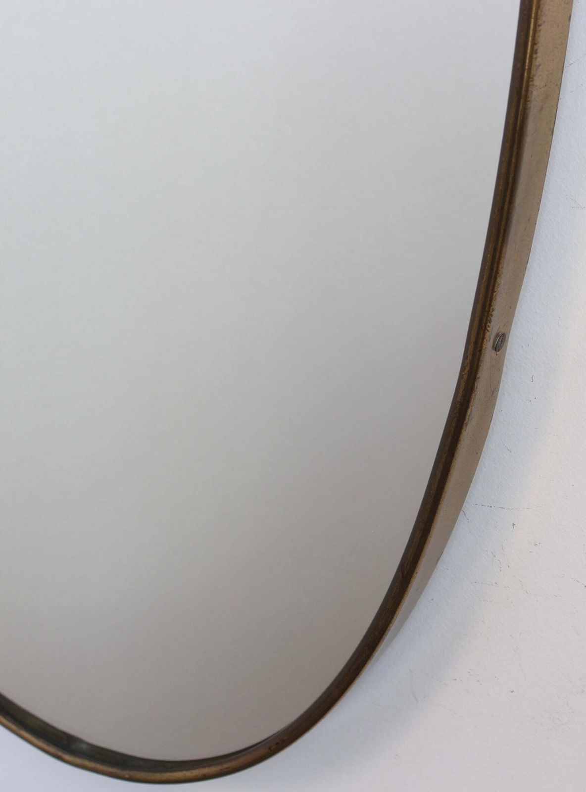 photo furniture Vintage Italian Wall Mirror With Brass Frame (Circa 1960s)
