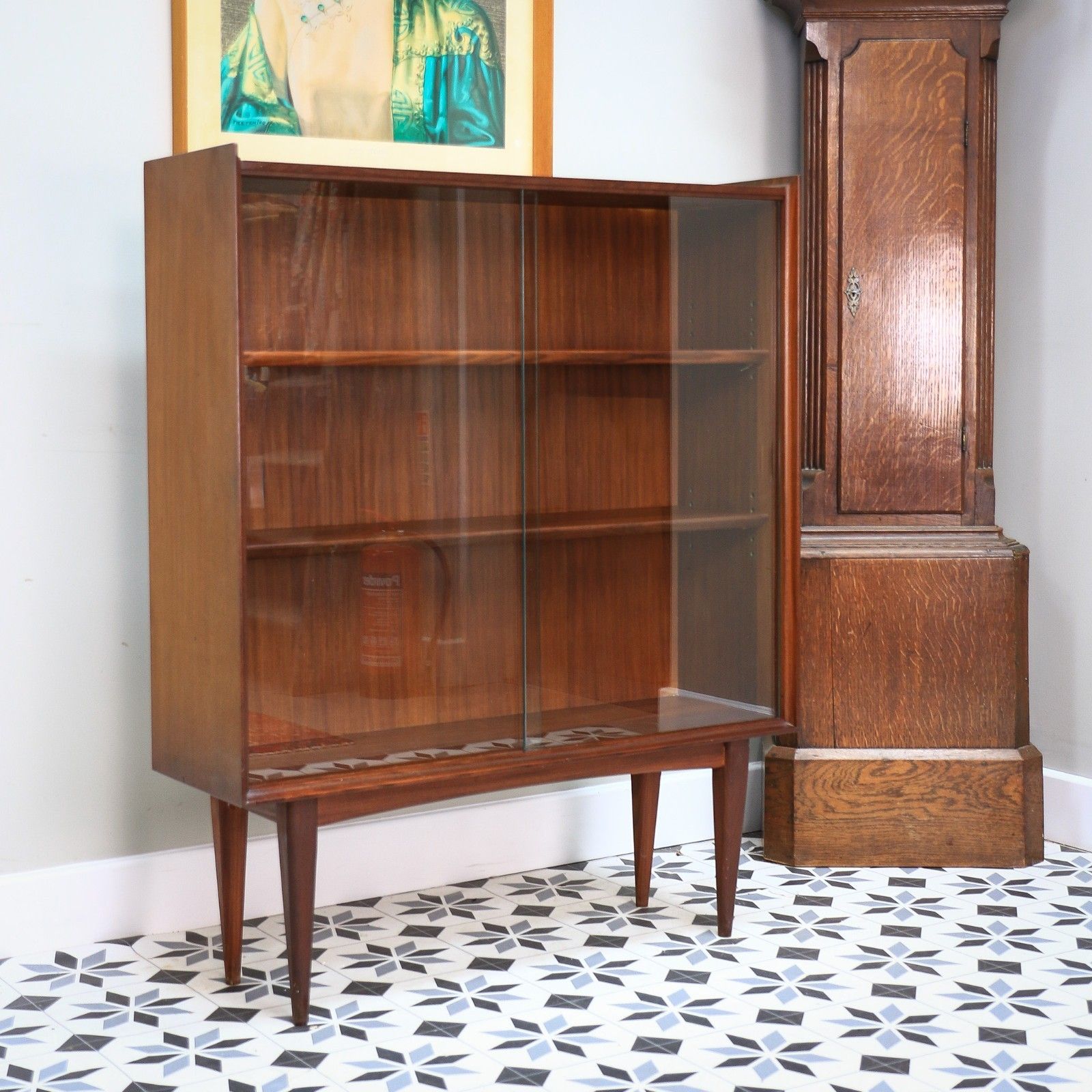 395.0 Teak Bookcase Richard Hornby For Fyne Ladye Teak Mid Century. photo