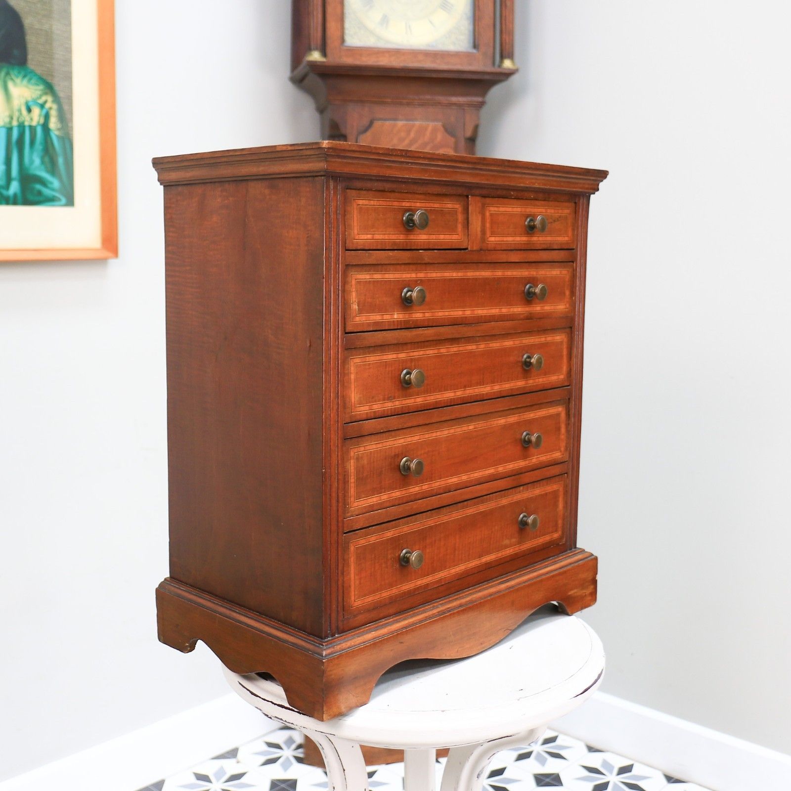Chest Of Drawers Apprentice Salesman Piece Inlaid Mahogany photo furniture