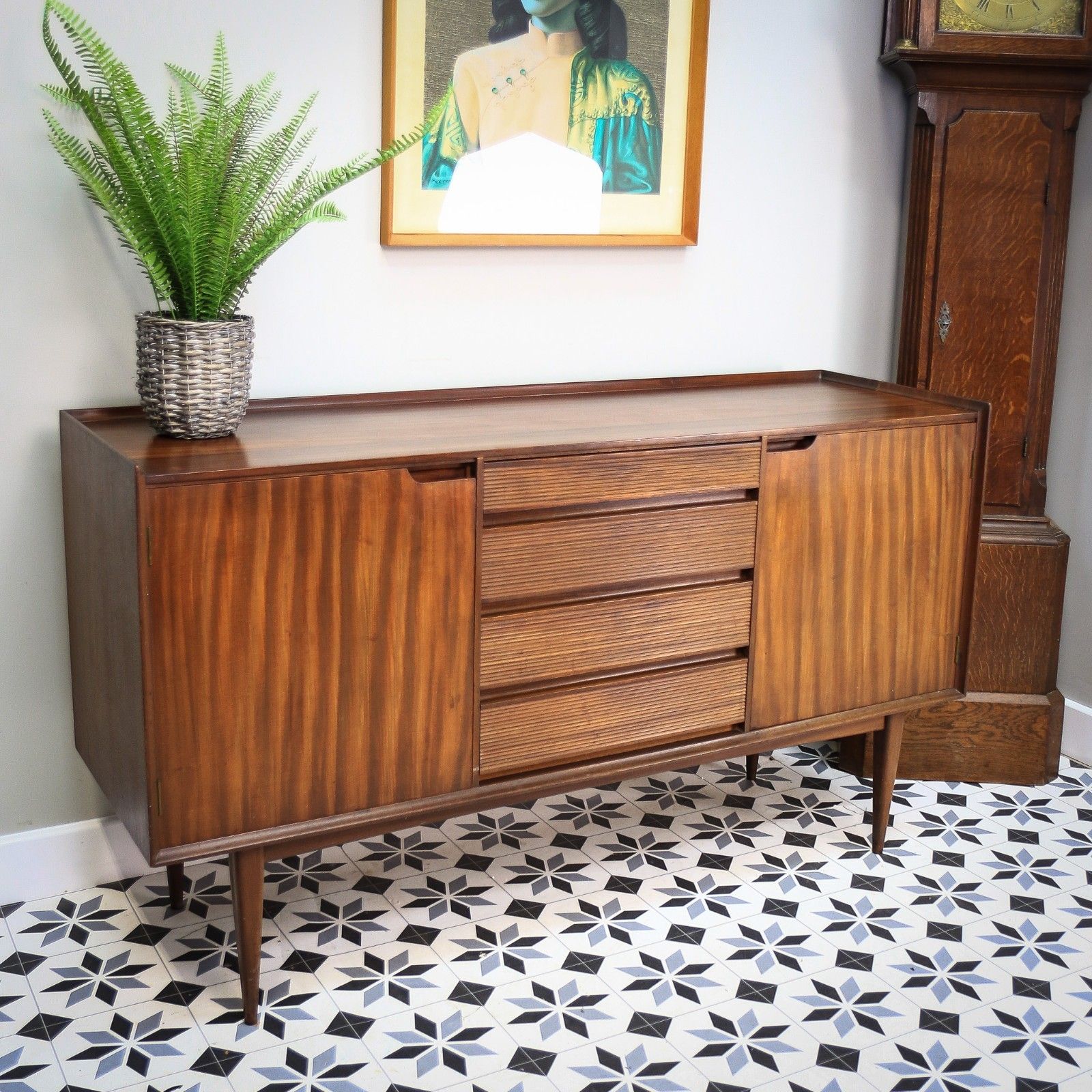 Richard Hornby For Fyne Ladye Afromosia Teak Sideboard Retro Mid Century photo for sale