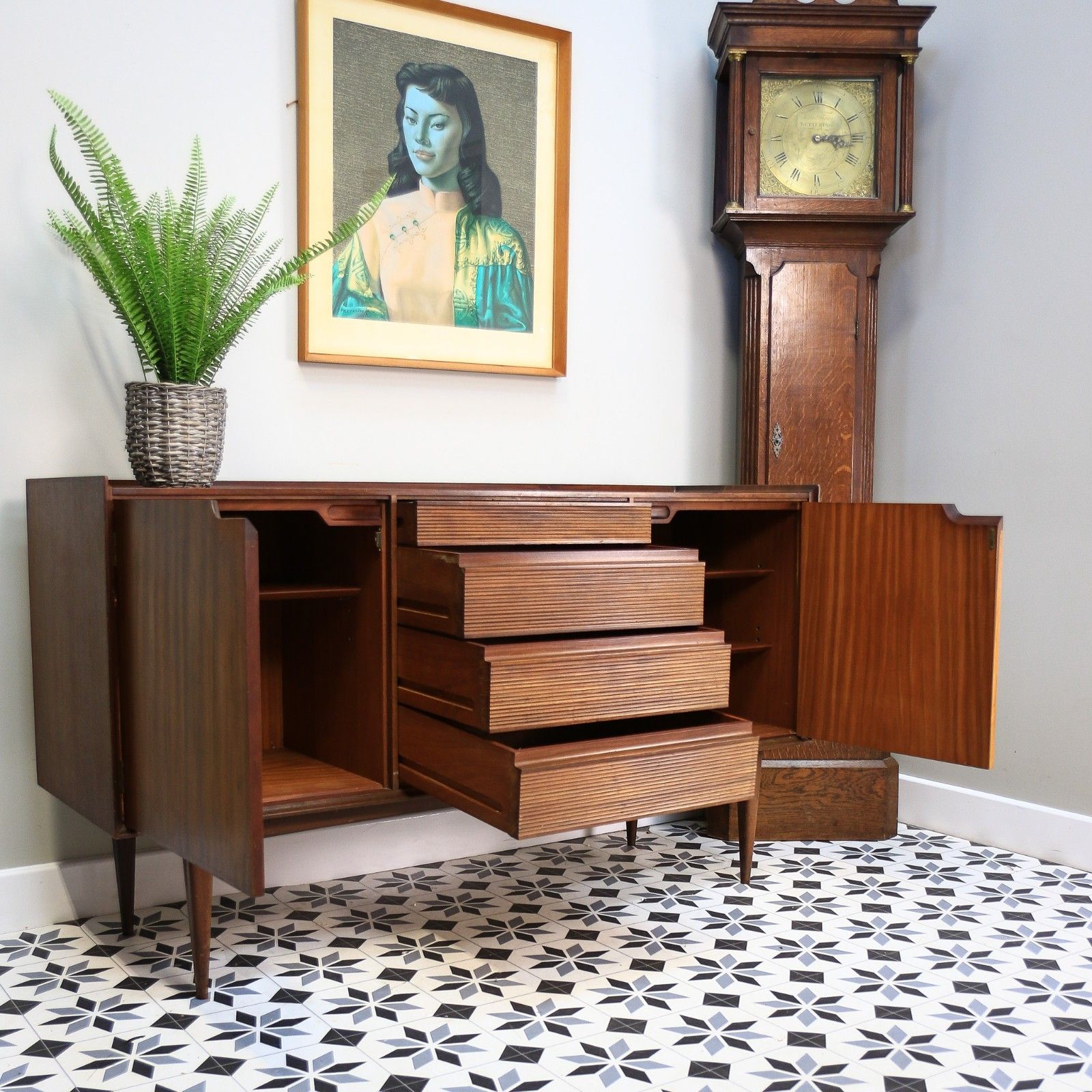 photo for sale Richard Hornby For Fyne Ladye Afromosia Teak Sideboard Retro Mid Century