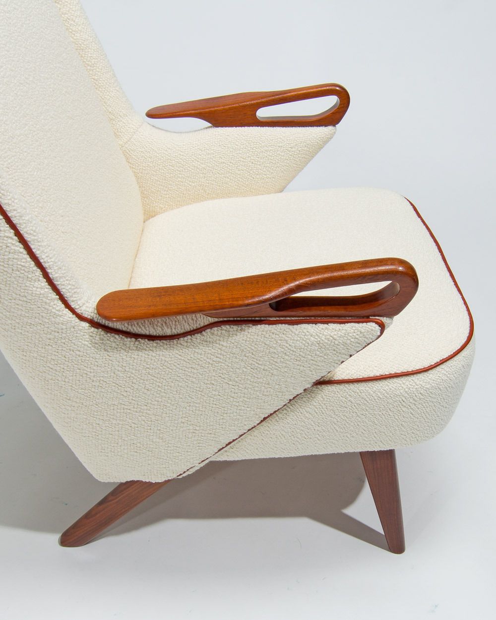 Chresten Findahl Brodersen High Back Lounge Chair Danish Teak 1950s photo vinterior