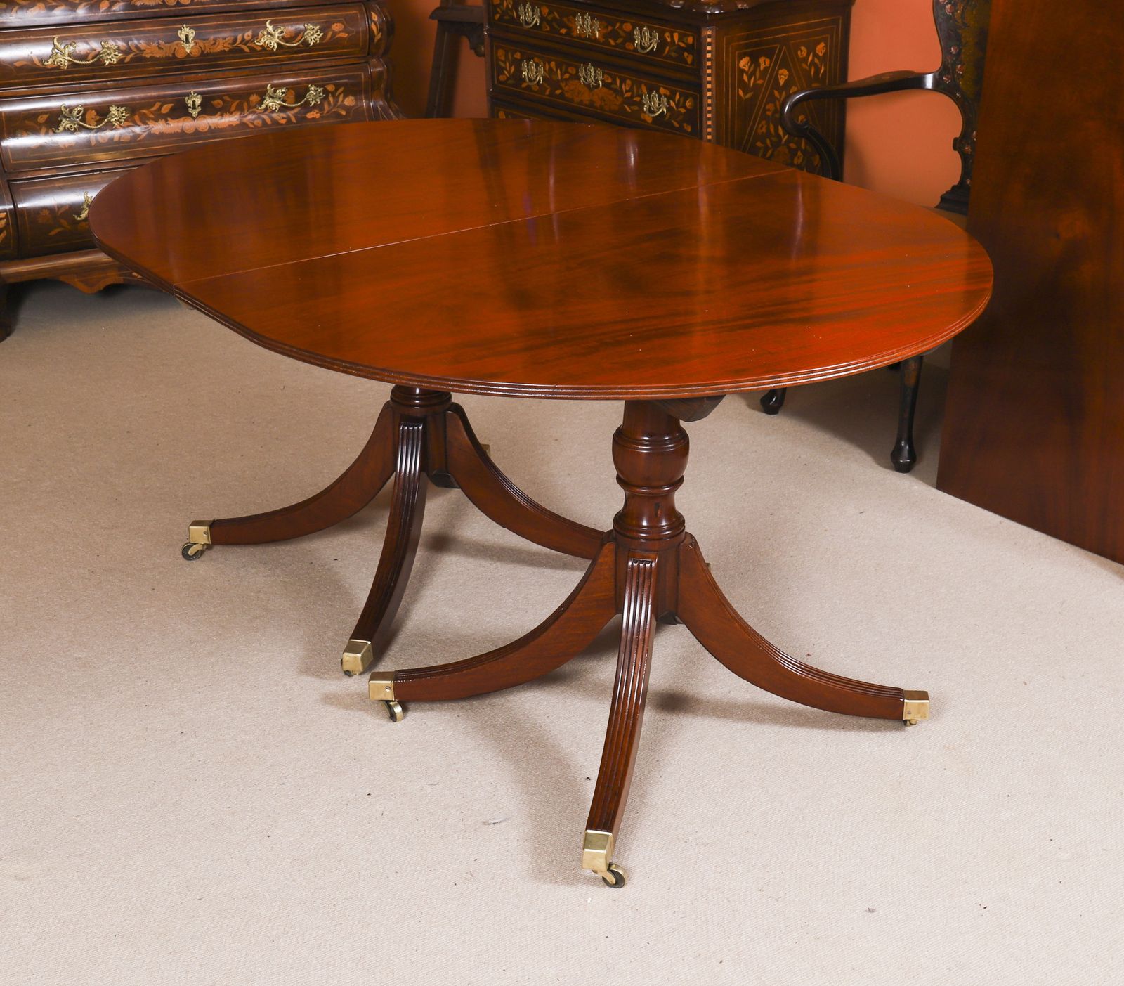 11ft Regency Triple Pillar Dining Table Circa 1820 Set photo buy