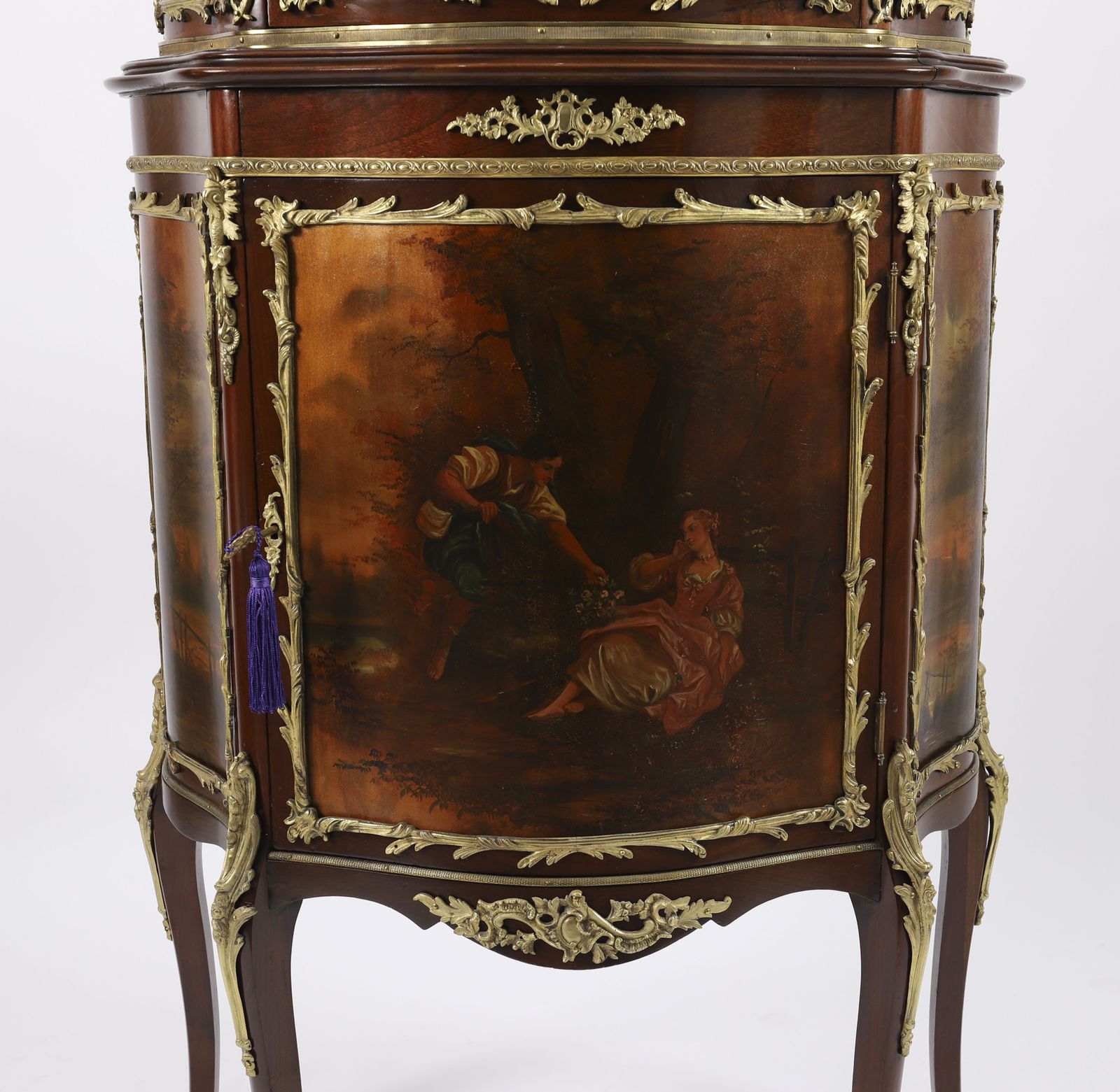 photo for sale Antique French Vernis Martin Vitrine Display Cabinet C1880 19th C