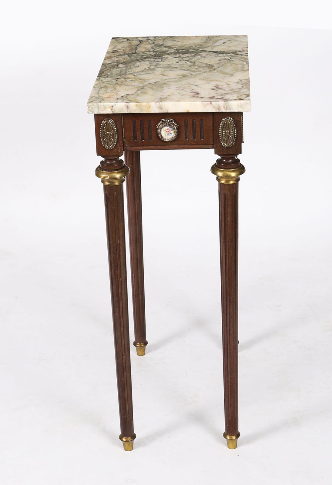 Antique Peite Console Sevres Plaques Marble Top 20th Century photo for sale