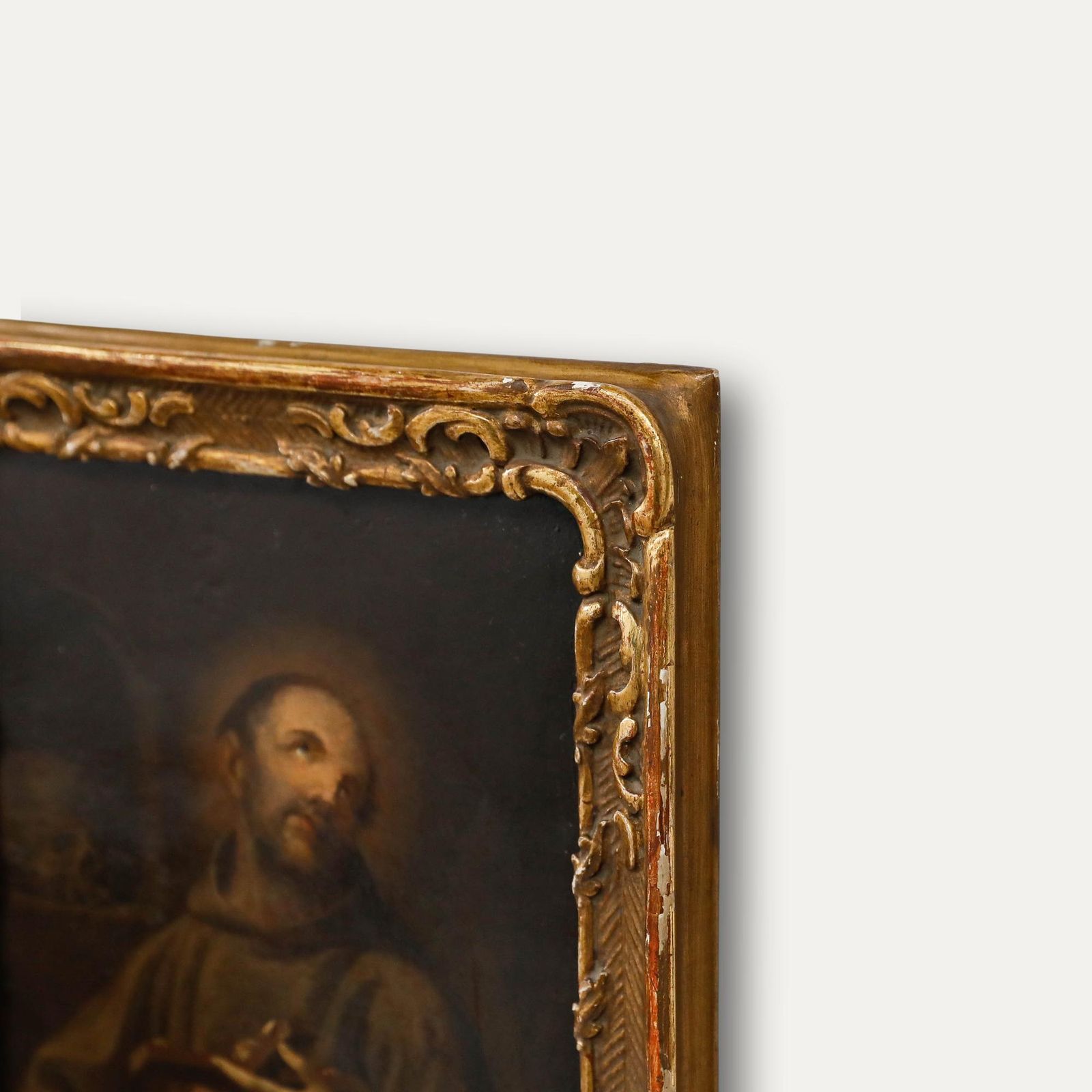 Spanish School 17th Century Oil St. Francis Of Assisi In Ecstasy photo vinterior