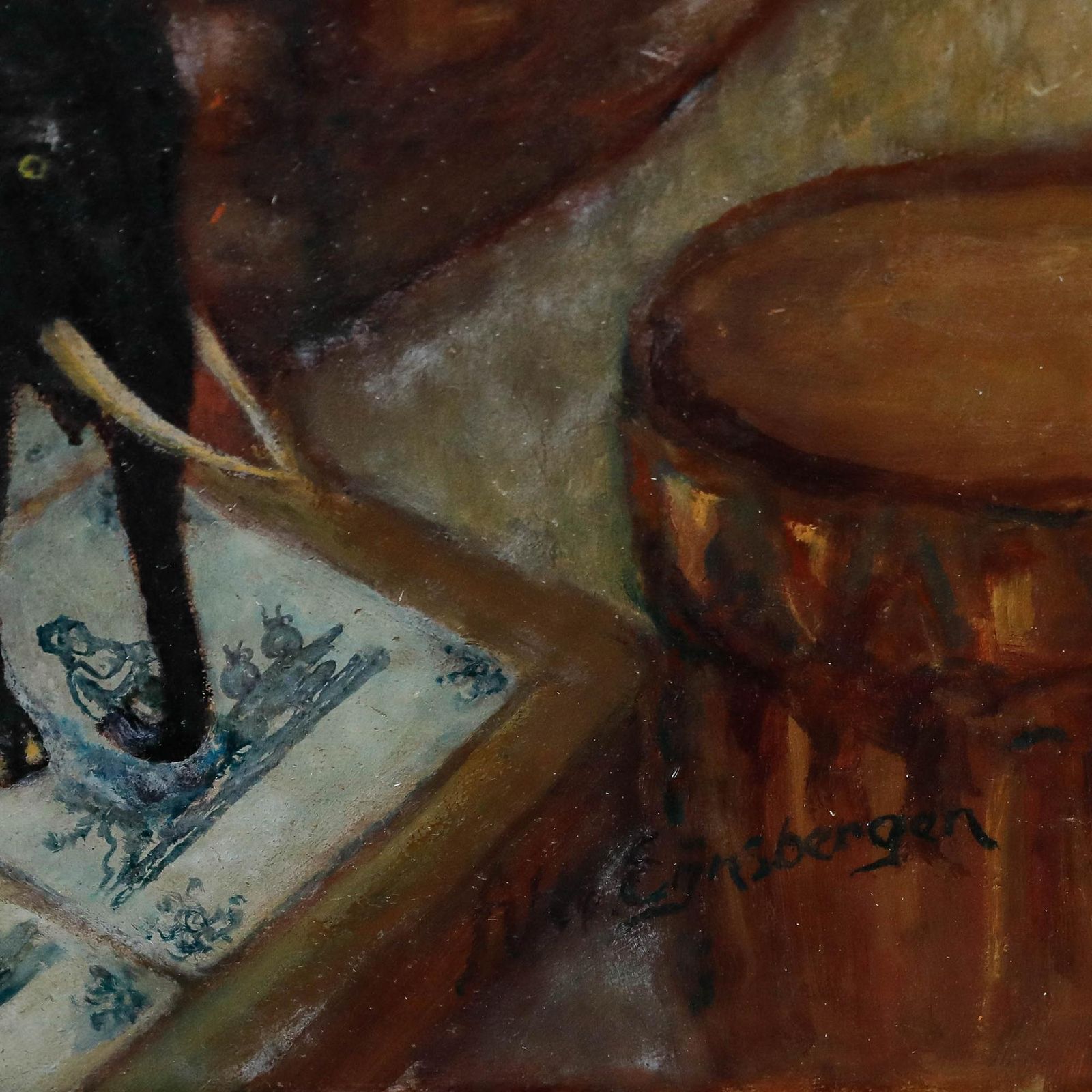Albert Hendrik Van Eynsbergen (1903 1986) Oil, Ethnographic Still Life photo vinterior