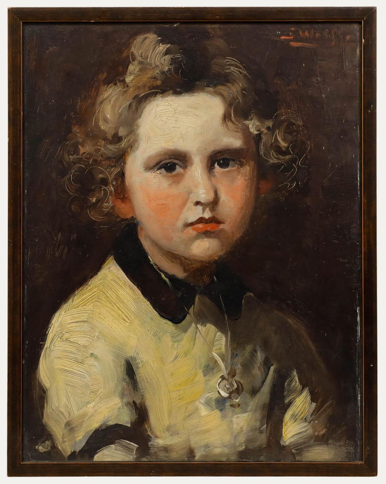 José Wolff (1885 1964) Mid 20th Century Oil, Girl In Yellow