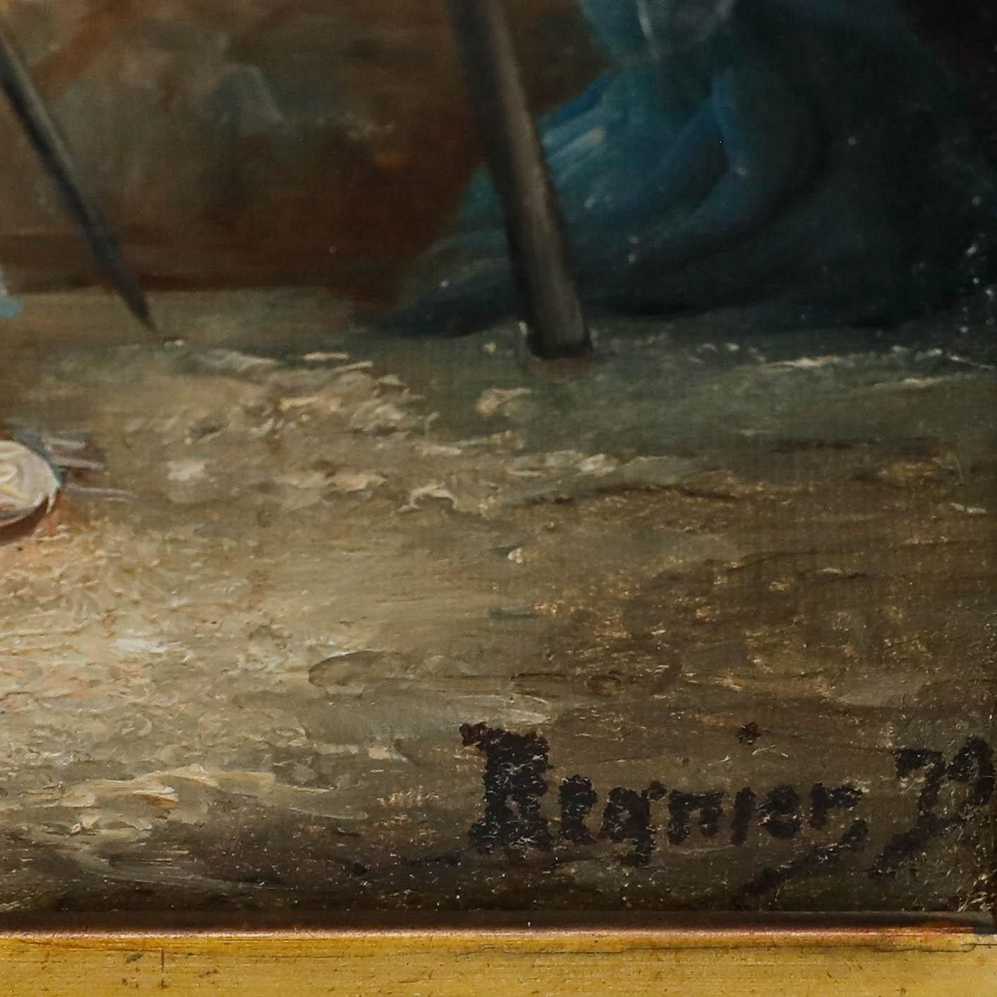 Regnier After Alexandre Gabriel Decamps (1803 1860) 1879 Oil, The Palace Guard photo vintage