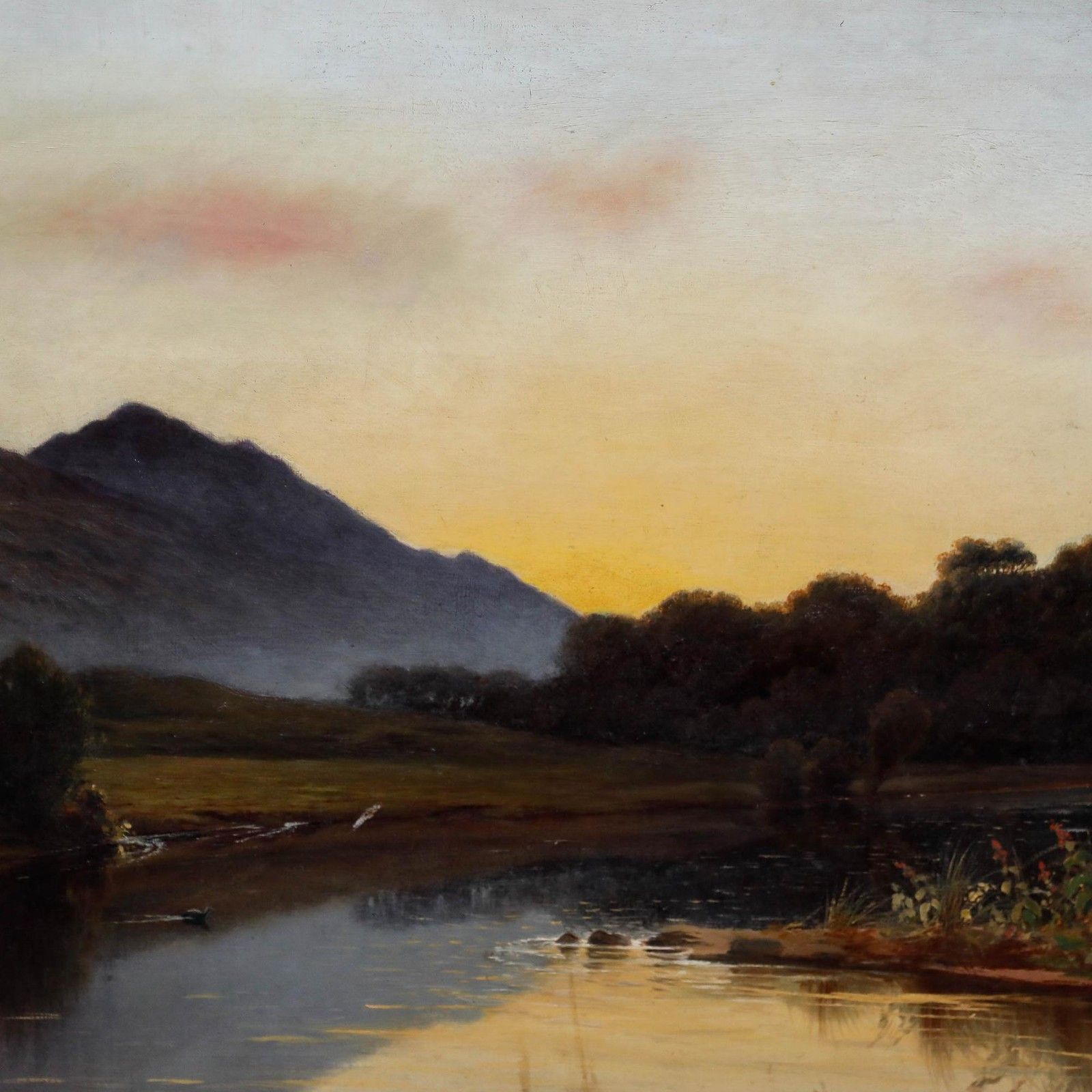 Circle Of Waller Hugh Paton (1828 1895) 19th Century Oil, Highland At Sunset photo 325.0