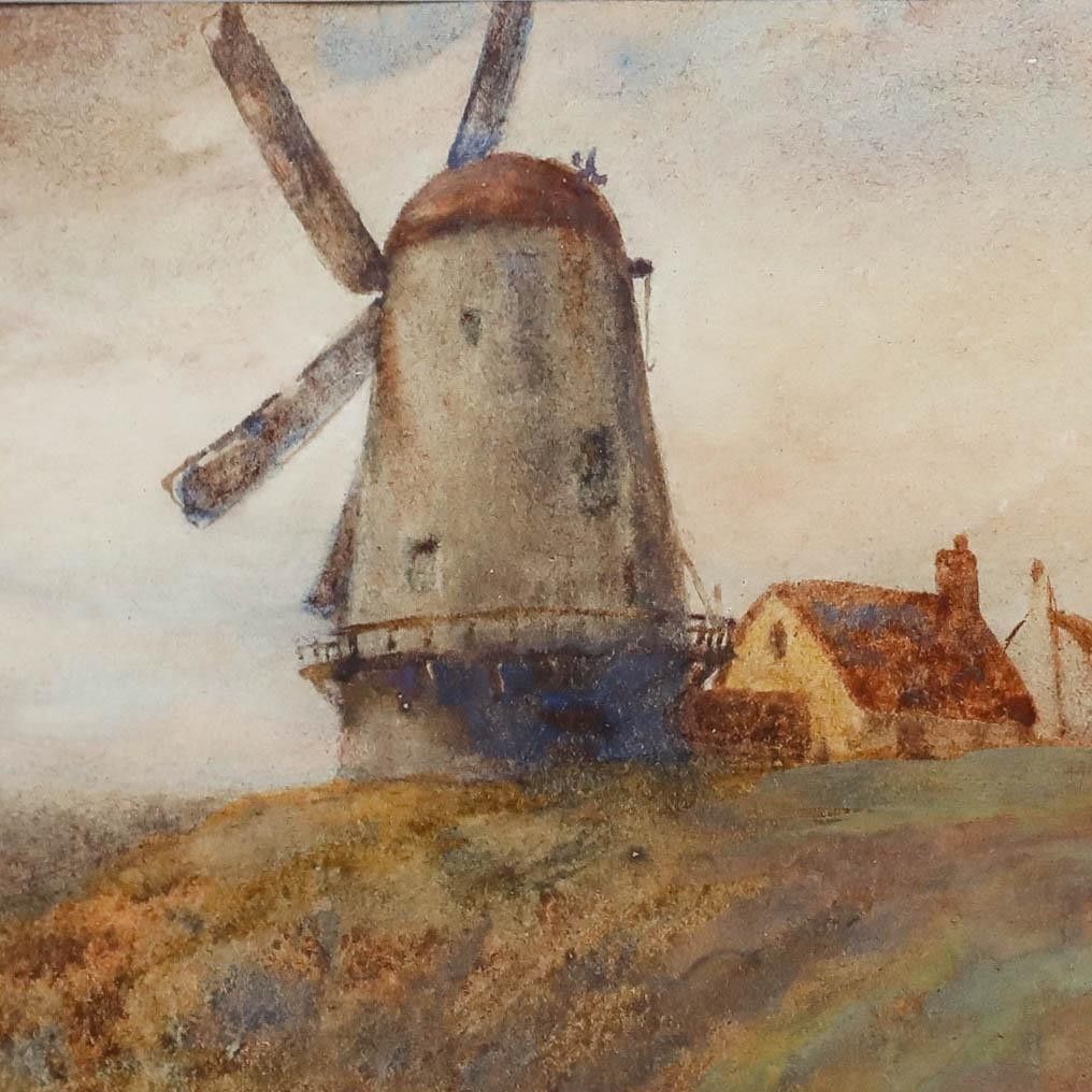 Percy Brooke (1869 1916) Framed Early 20th Century Watercolour, The Windmill photo 225.0