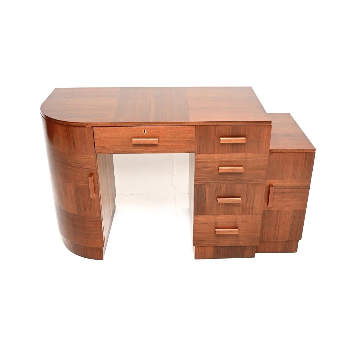 Art Deco Figured Walnut Desk, 1930s photo furniture