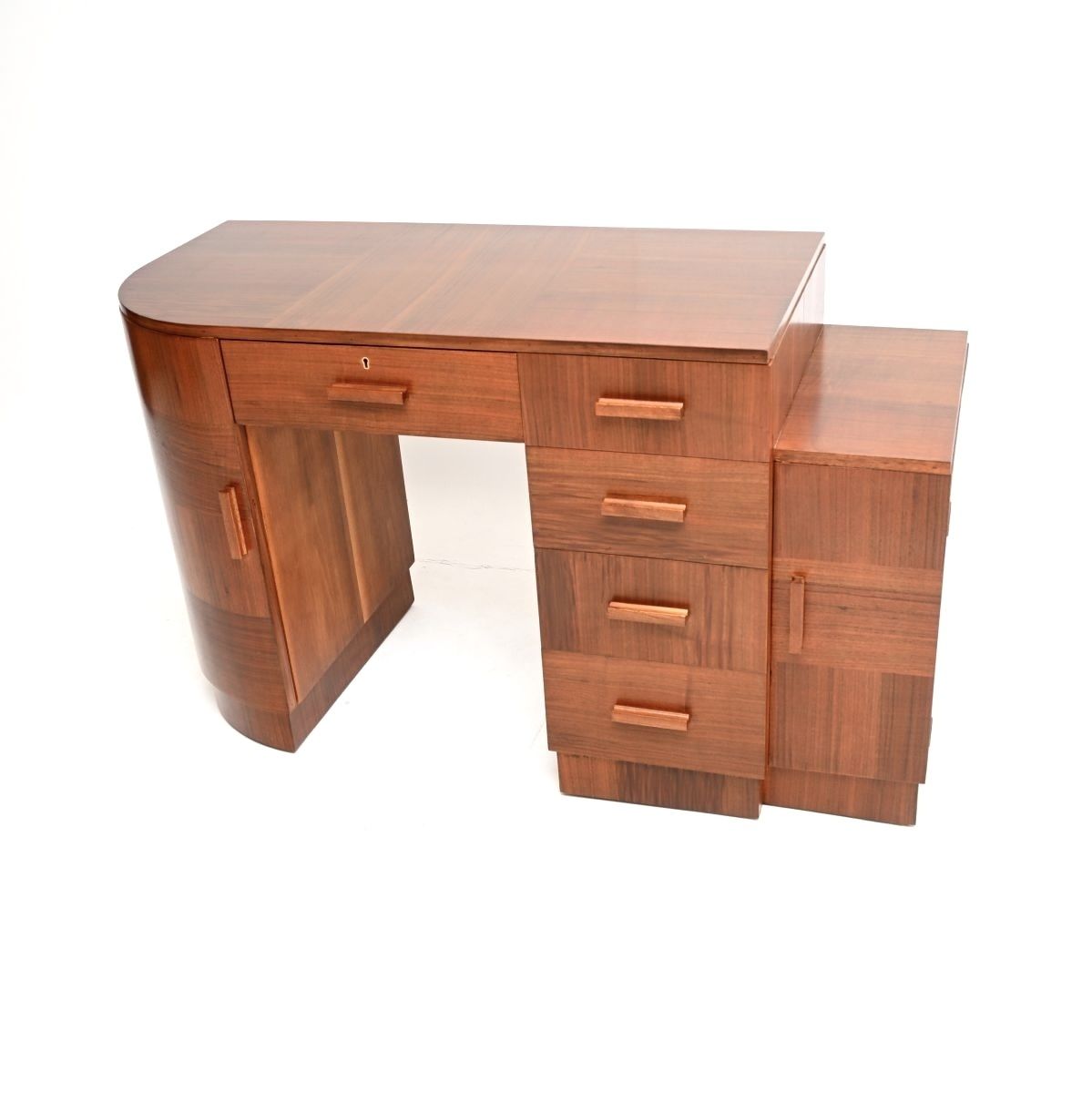 3835.0 Art Deco Figured Walnut Desk, 1930s photo