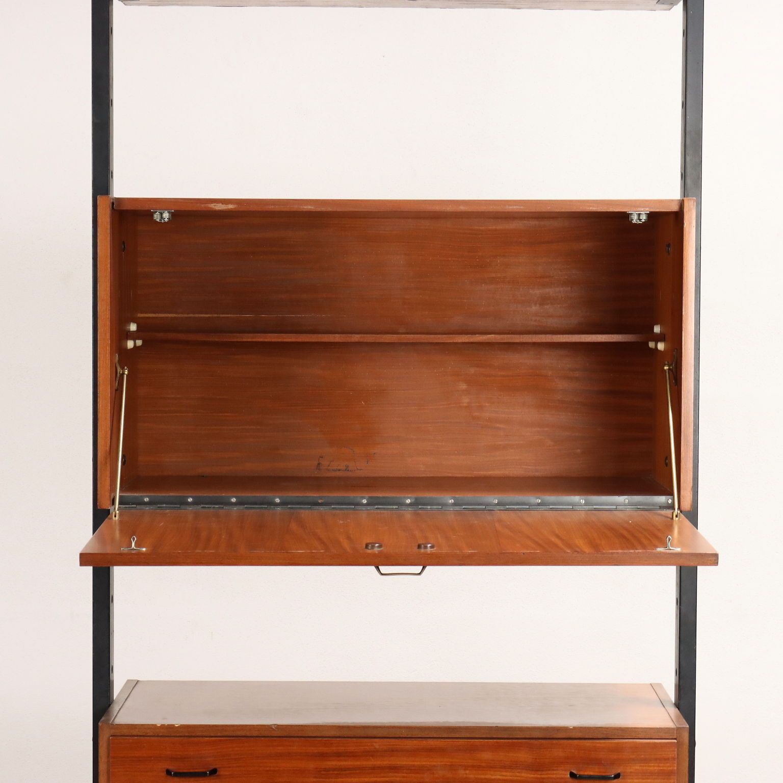 Vintage 1950s 60s Bookcase Mahogany Italy photo 350.0