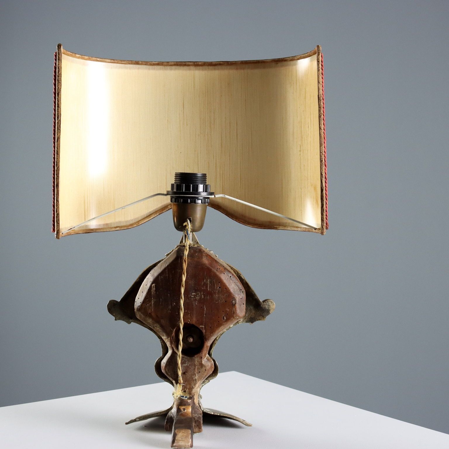 Antique Lamps Bronze Carved Wood Italy XIX Century photo 480.0