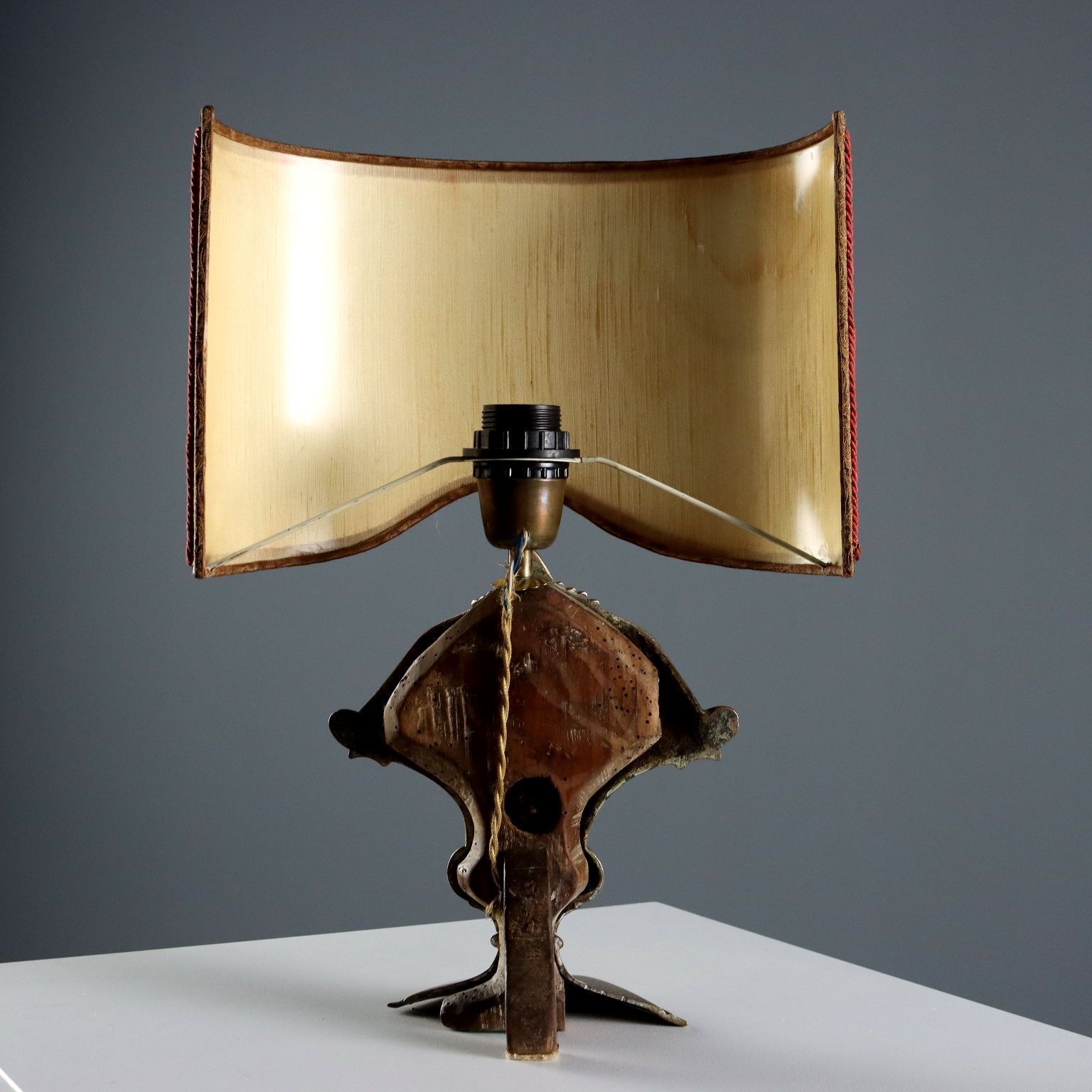 photo for sale Antique Lamps Bronze Carved Wood Italy XIX Century