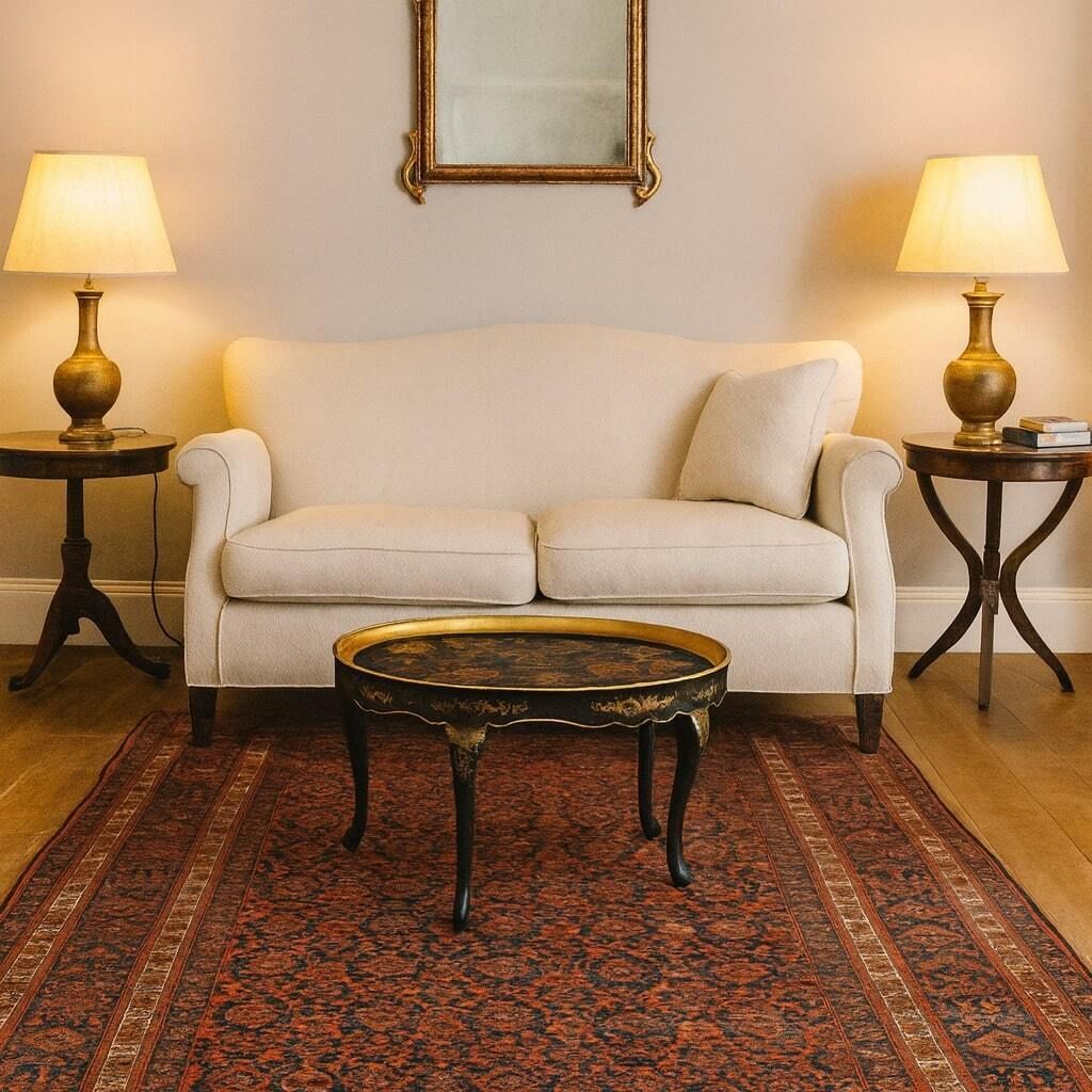 Antique Coffee Table Lacquered Painted Wood Italy XX Century photo furniture
