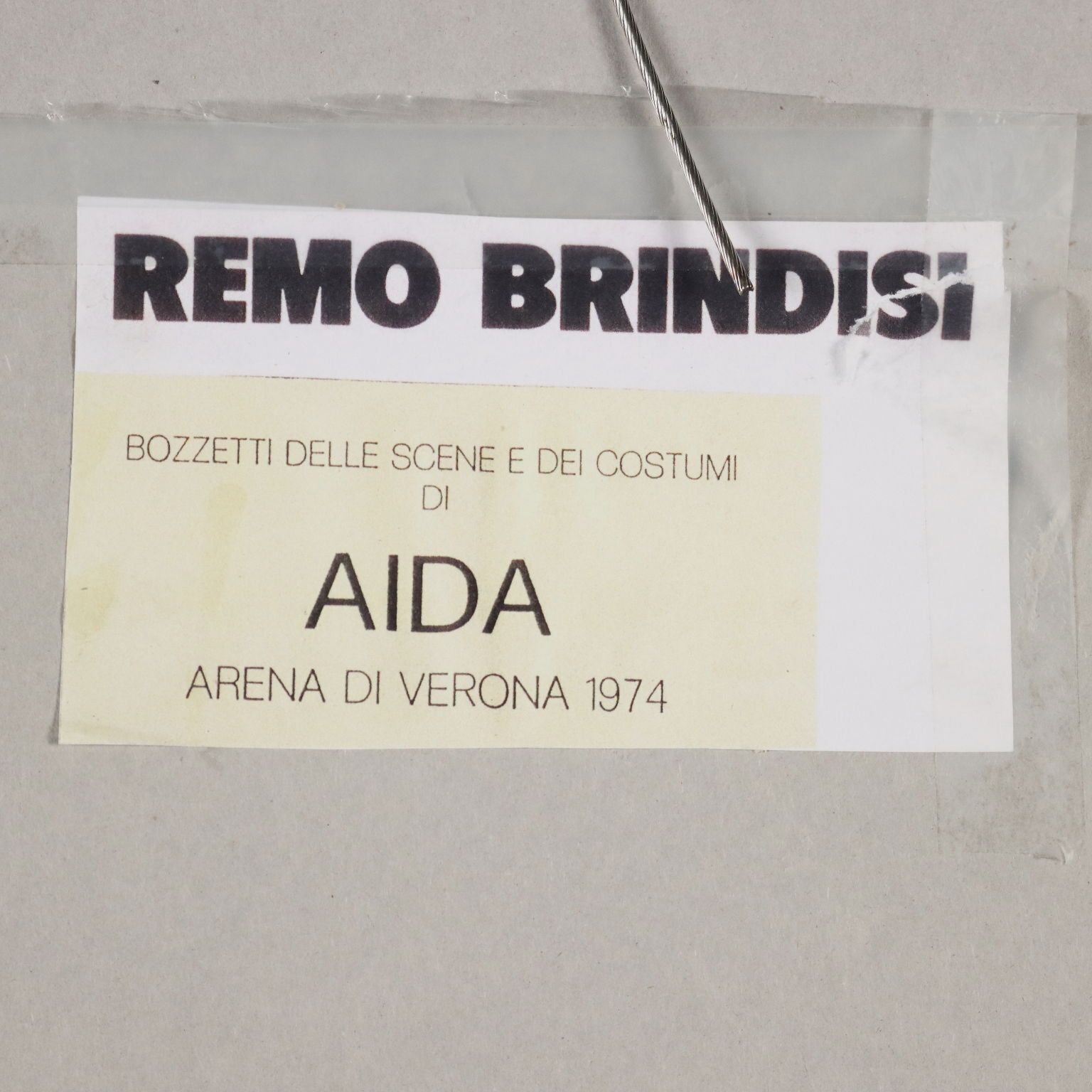 photo for sale Contemporary Drawing By Remo Brindisi Sketch For The Aida 1974