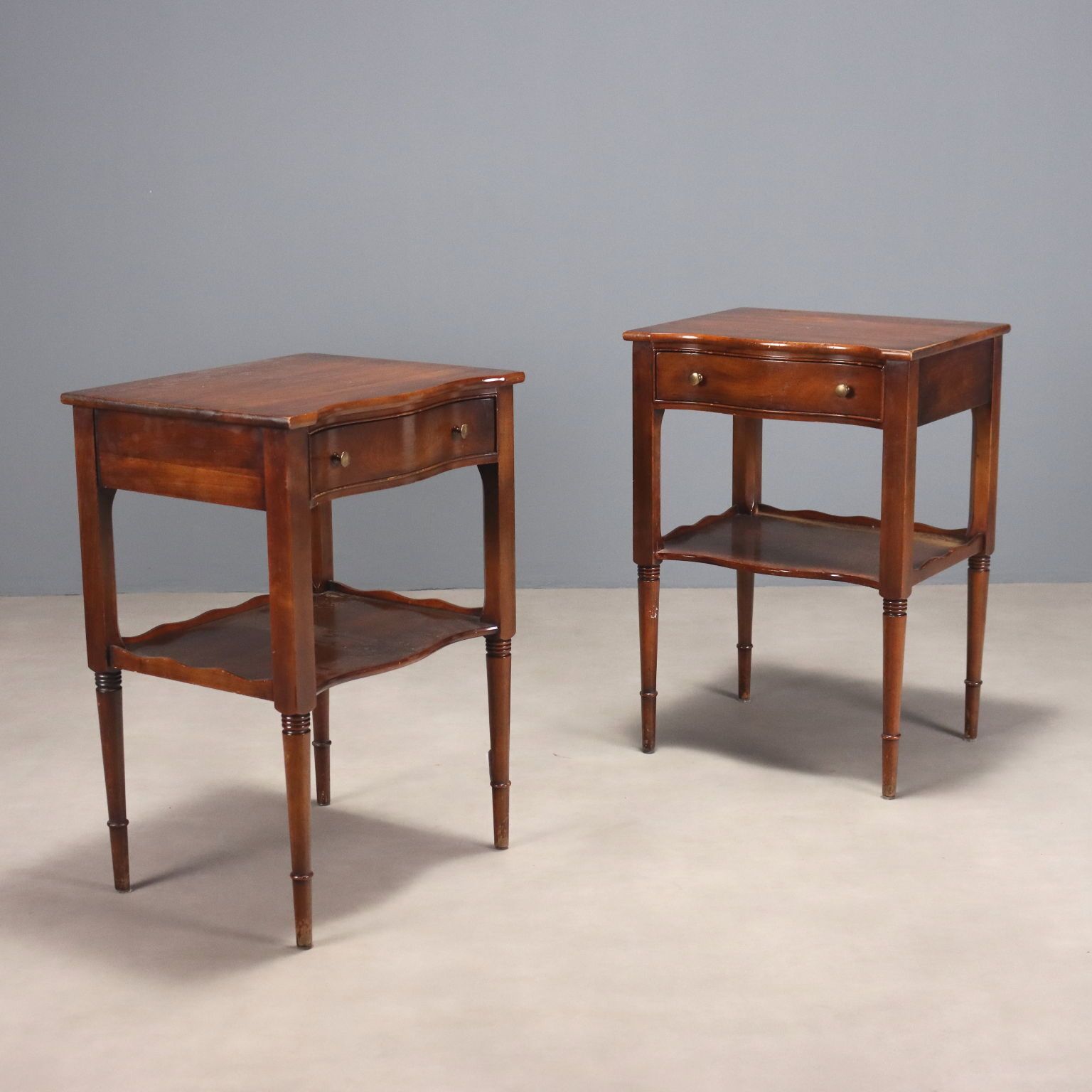 Antique Bedside Tables Statton Trutype Americana XX Century