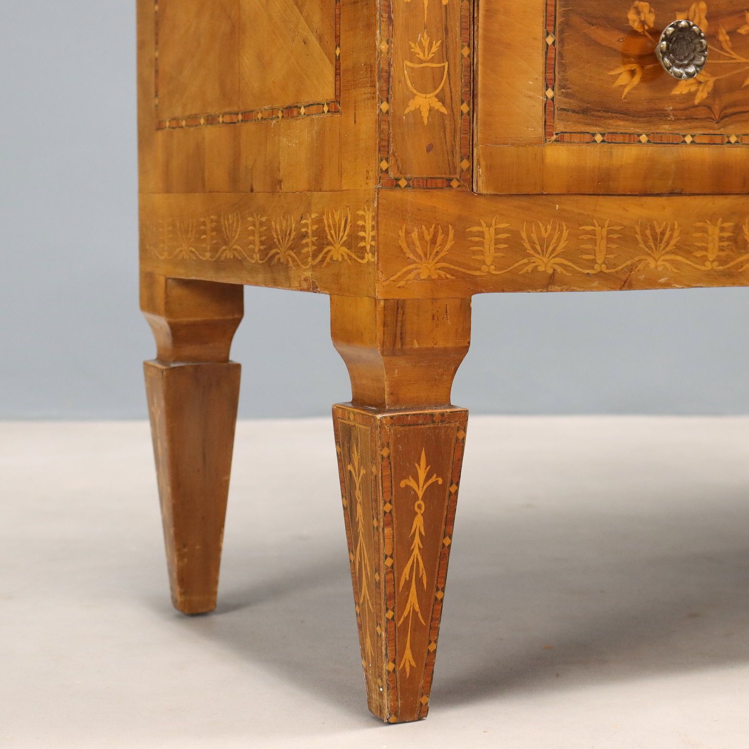Furniture Antique Empire Style Walnut Veneer Secretary – Italy, 20th Century photo