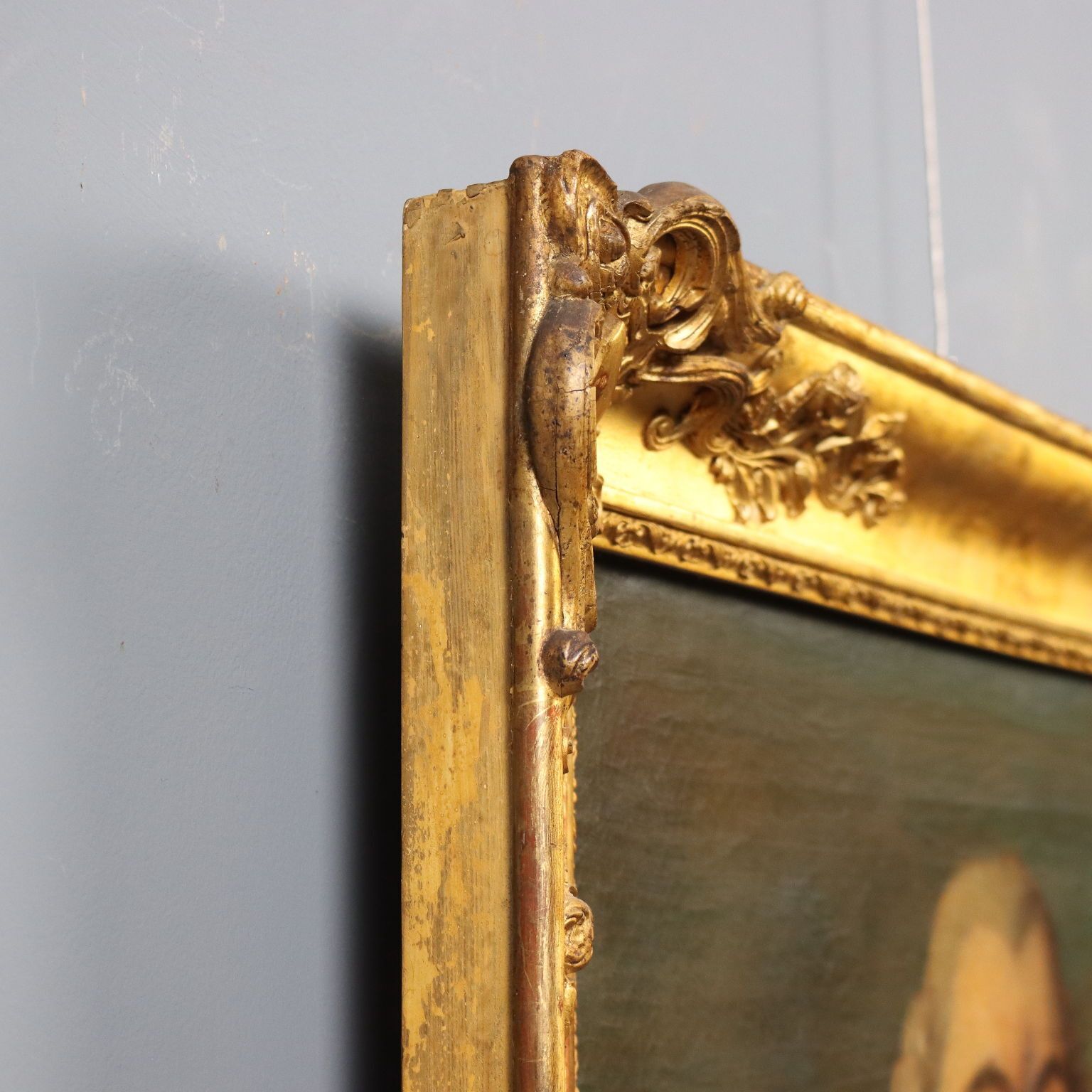 photo for sale Antique Painting Portrait Of A Nobleman Oil On Canvas XVIII Century