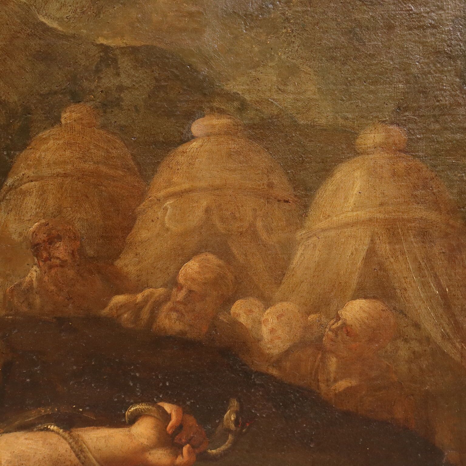 photo furniture Tableau d'époque, Moïse et le serpent d'airain, huile sur toile, XVIIe siècle