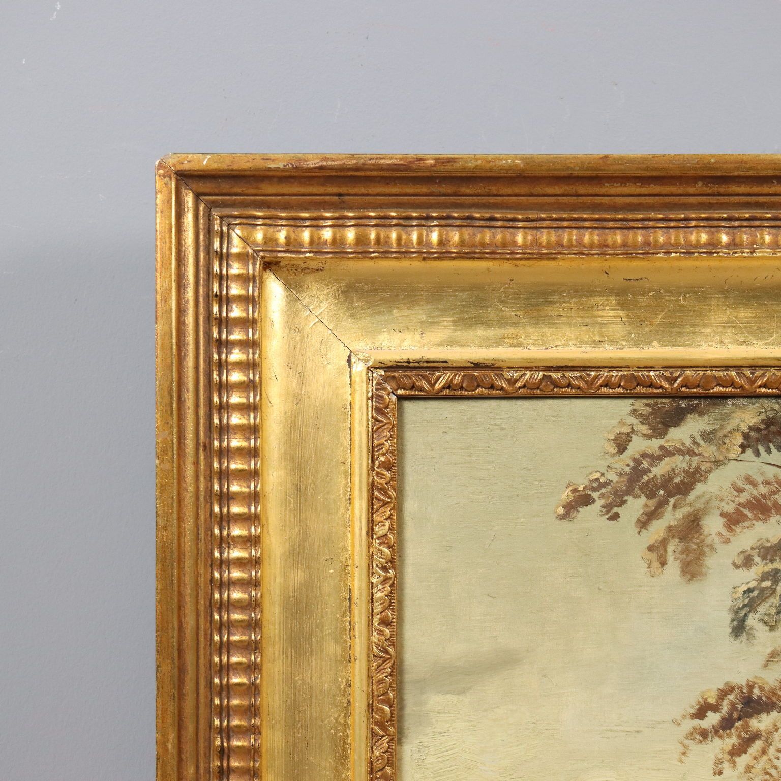 3860.0 Antique Painting Country Scene Oil On Canvas Northern Europe '800 photo