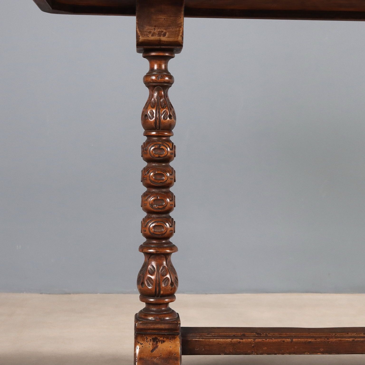 Antique Console Walnut Painted Poplar Italy XX Century photo vinterior
