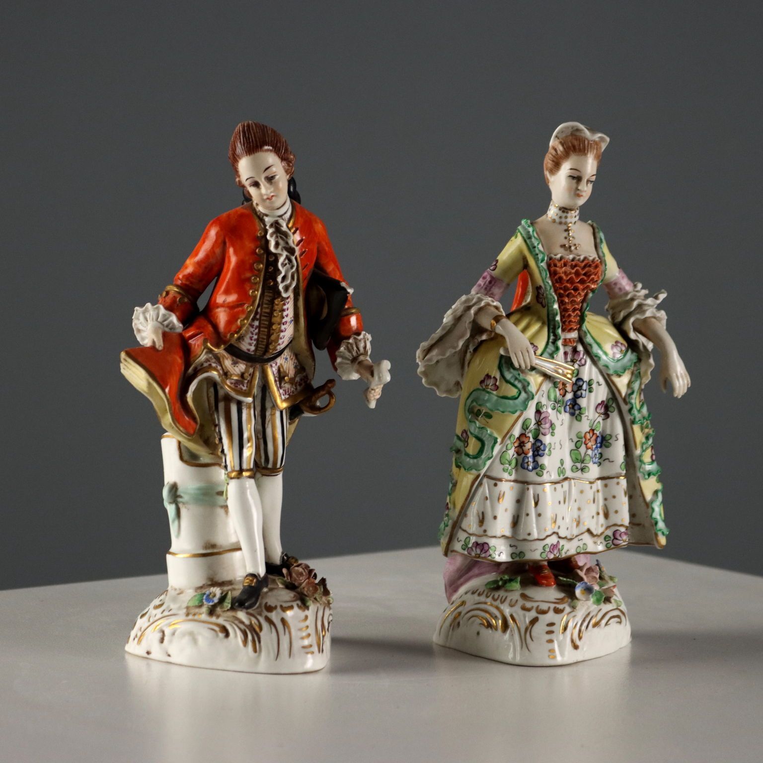 Antique Figurines Rudolstadt Porcelain Germany XIX Century
