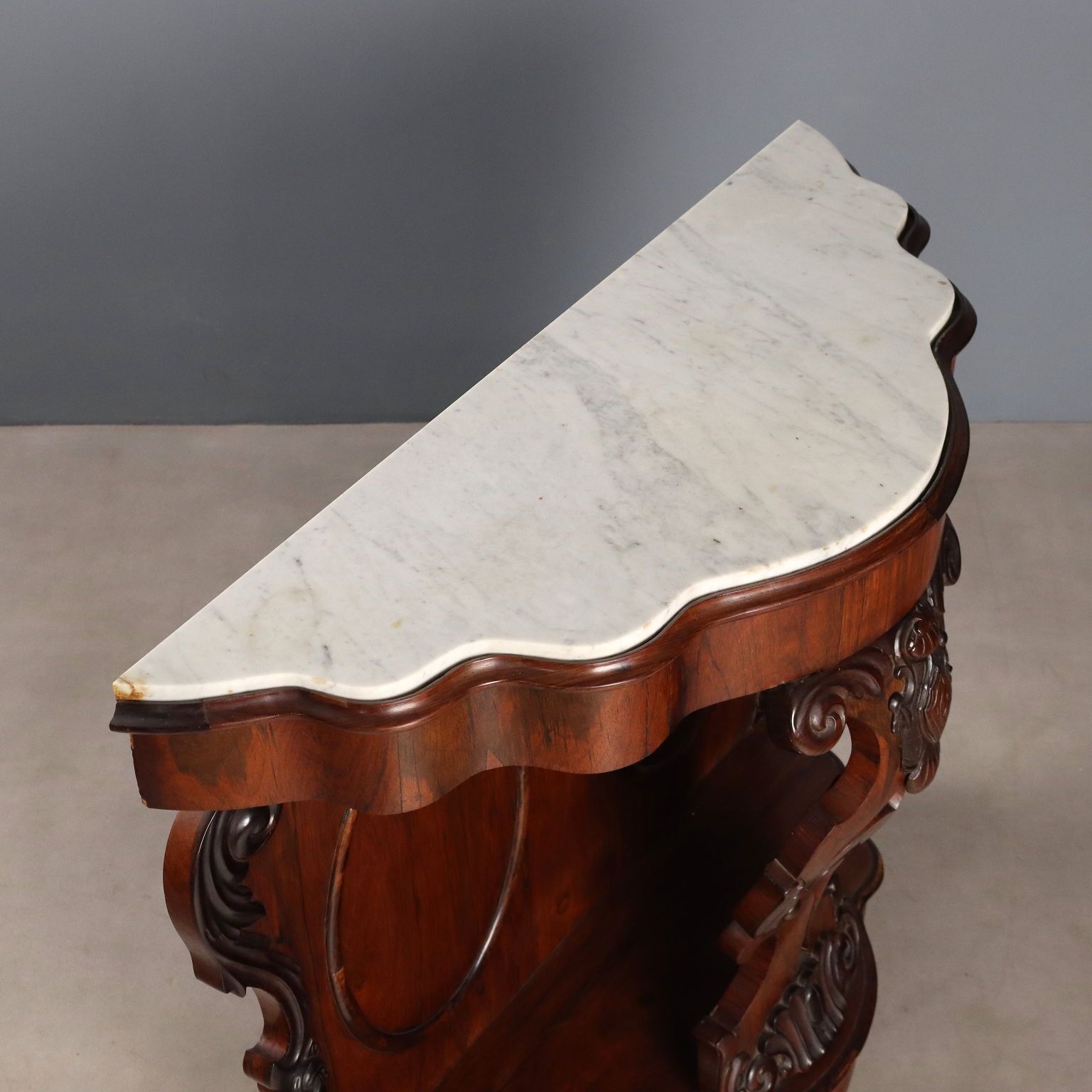 photo furniture Antique Console Louis Philippe Bois De Violette Marble XIX Century