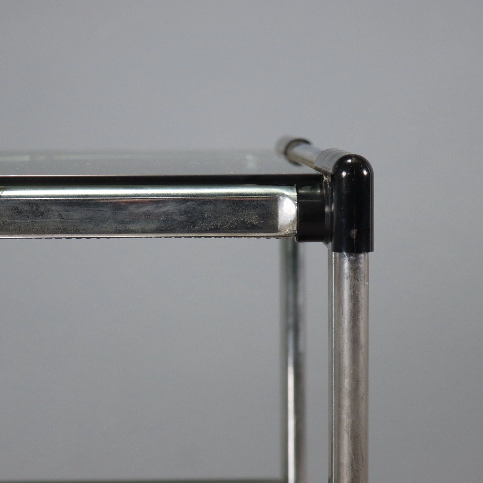 Vintage Kitchen Trolley Chromed Metal Glass Design Italy 1970s photo 150.0