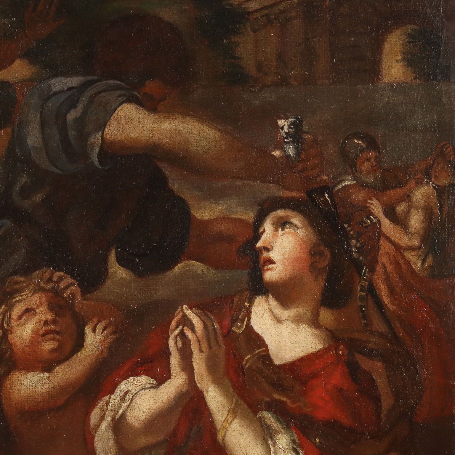 Tableau d'époque L'Âge de fer, disciple de Pietro da Cortona, XVIIe siècle photo buy