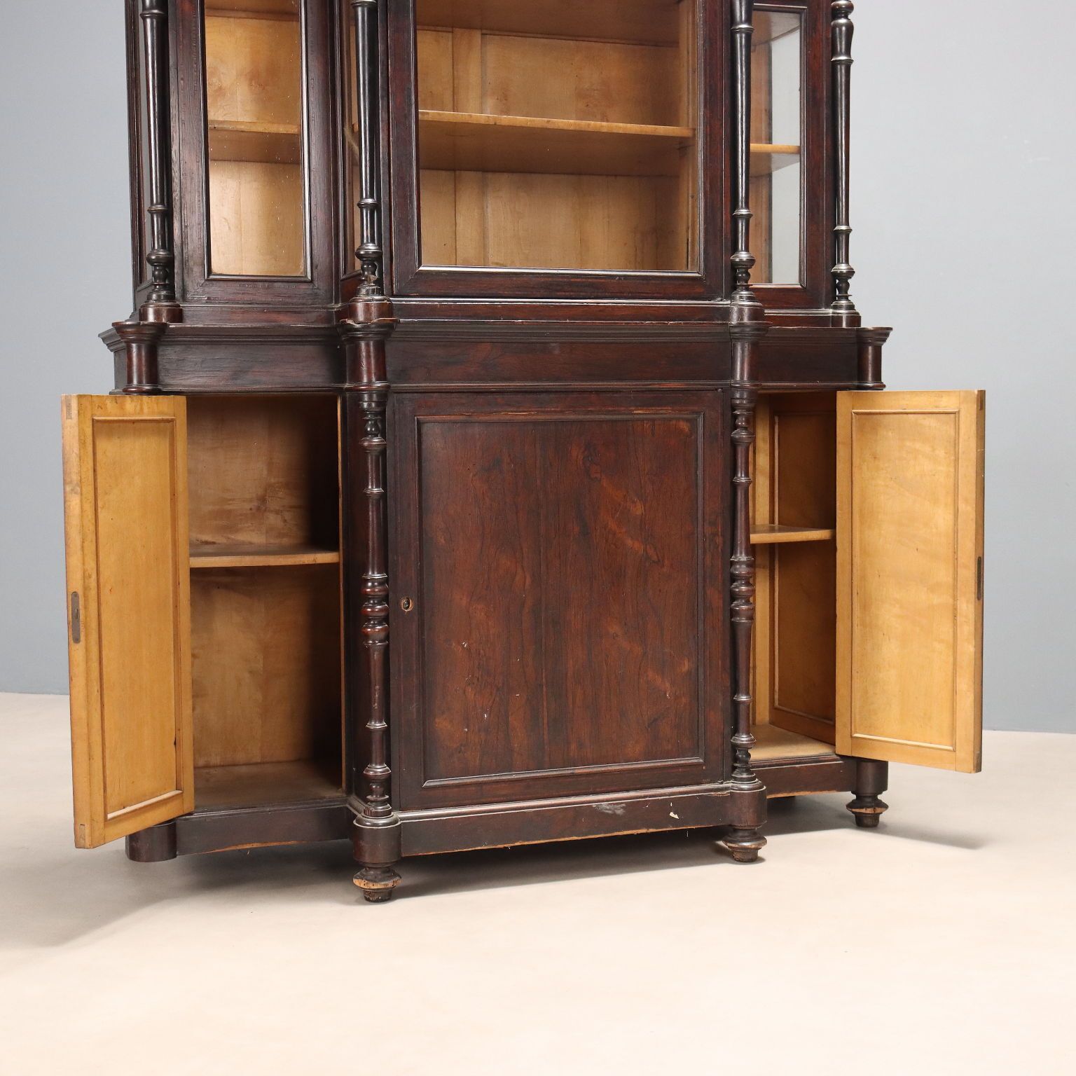 Furniture Bookcase Bois De Rose Neoclassical Decorations XIX Century photo