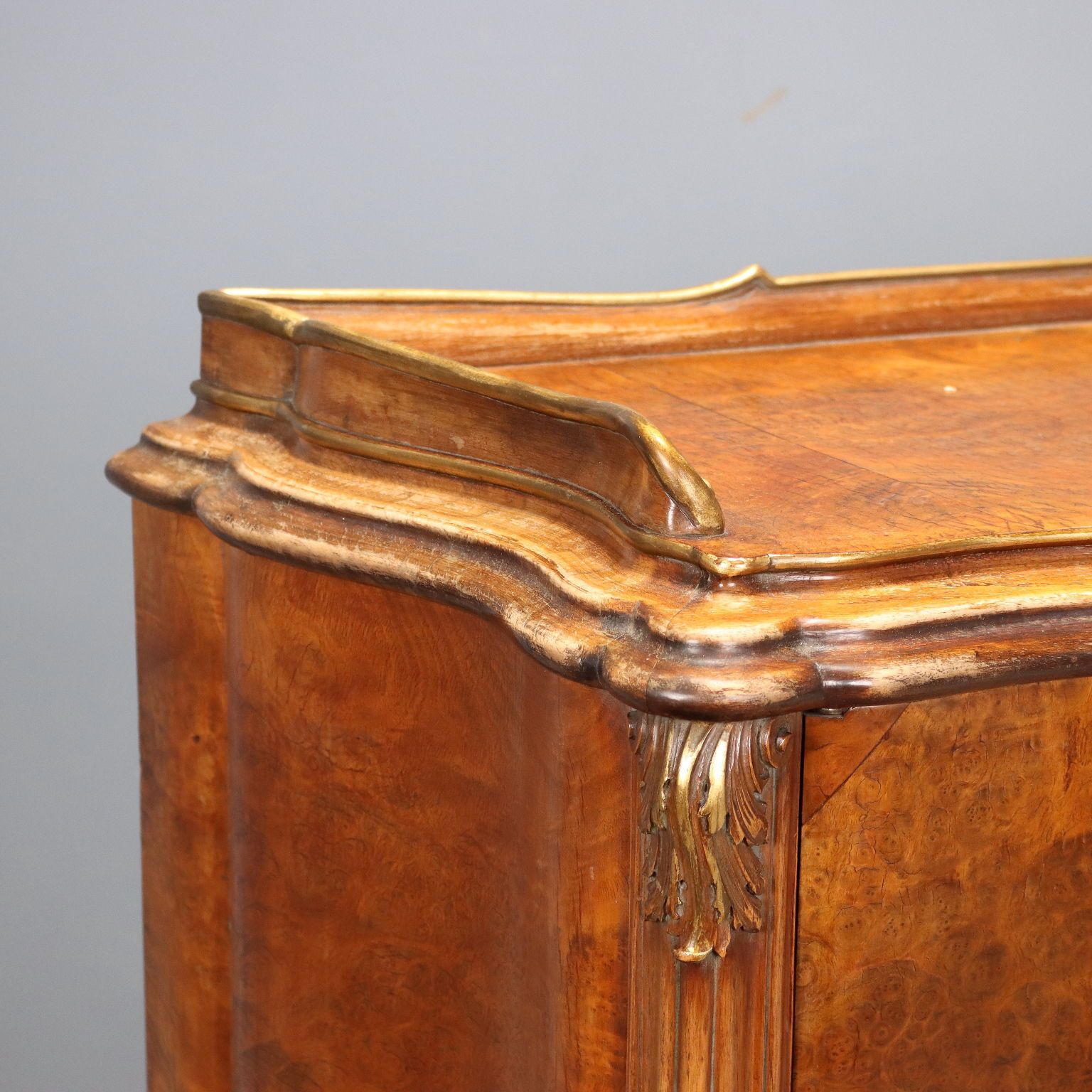 Antique Cupboard Chippendale Style Walnut Italy XX Century photo vintage