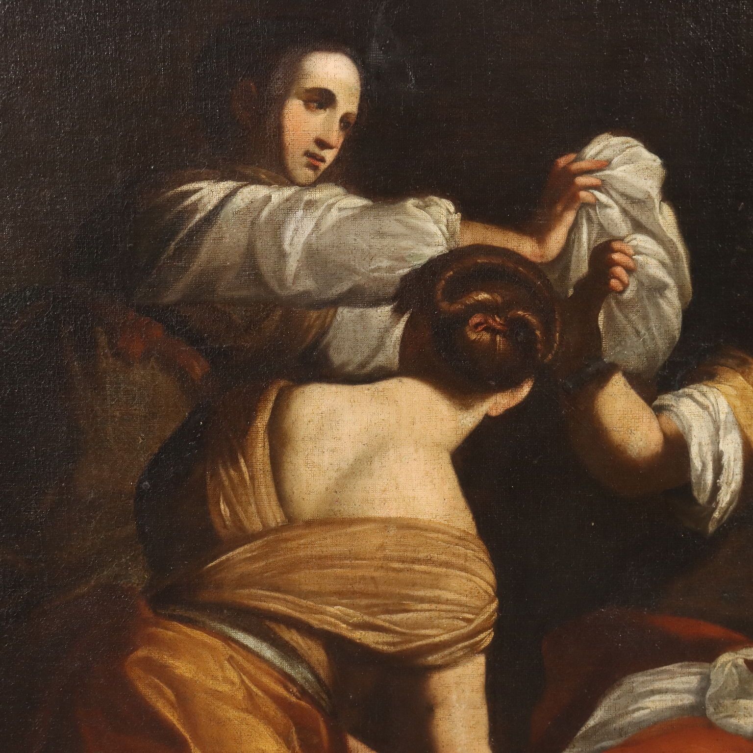 Antique Painting The Birth Of The Virgin Mary Copy From S. Vouet '600 photo buy