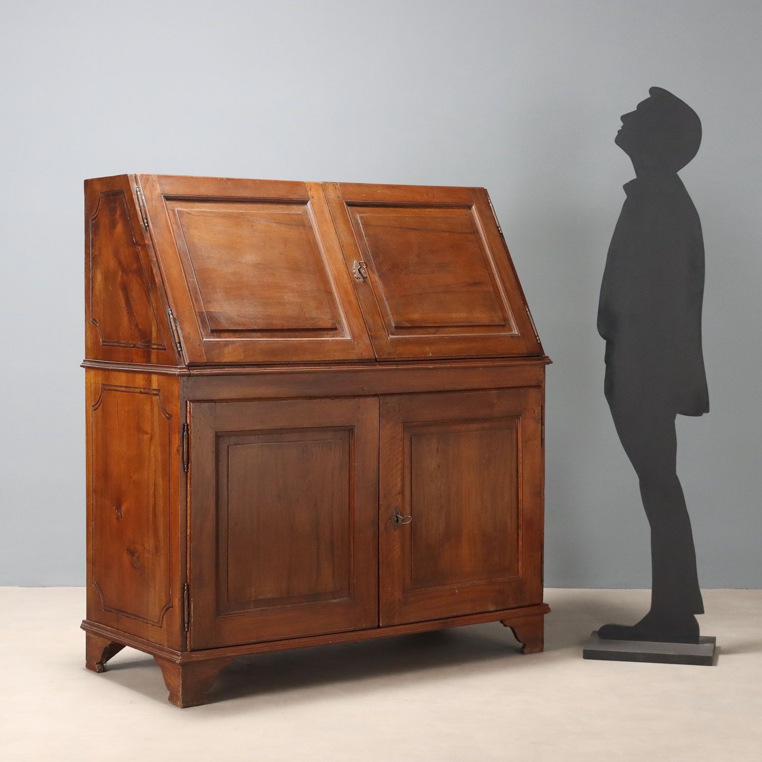 Armoire d'époque en noyer et sapin à tiroirs, Italie, XIXe siècle photo for sale