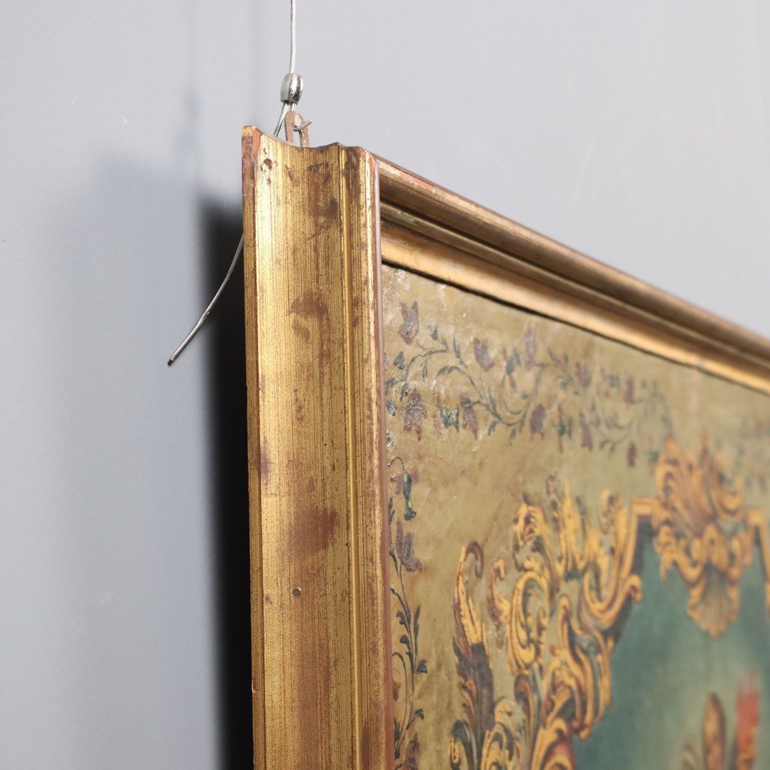 photo furniture Antique Painting Overdoor Oil On Canvas Italy XIX Century